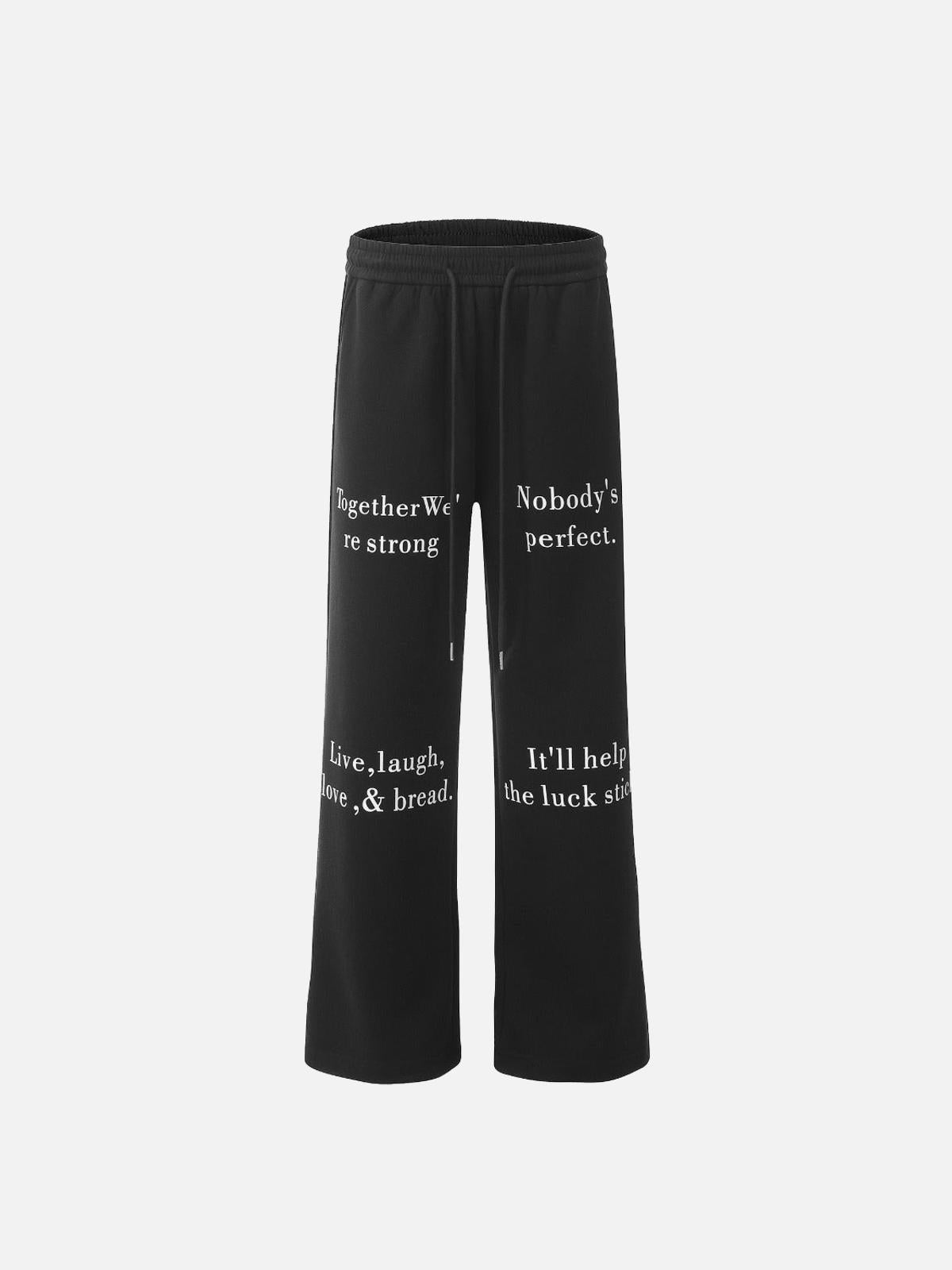 TALISHKO Lettering Print Straight-Leg Sweatpants