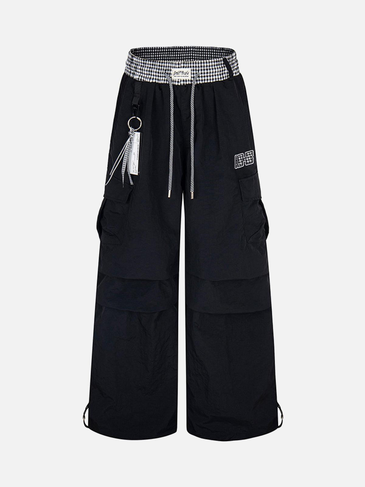 TALISHKO Double Waist Drawstring Baggy Cargo Pants