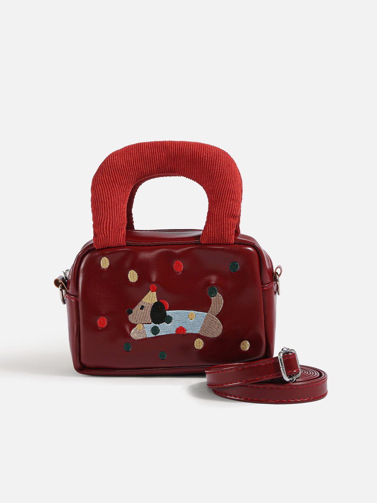 TALISHKO Embroidery Cartoon Dog Bag