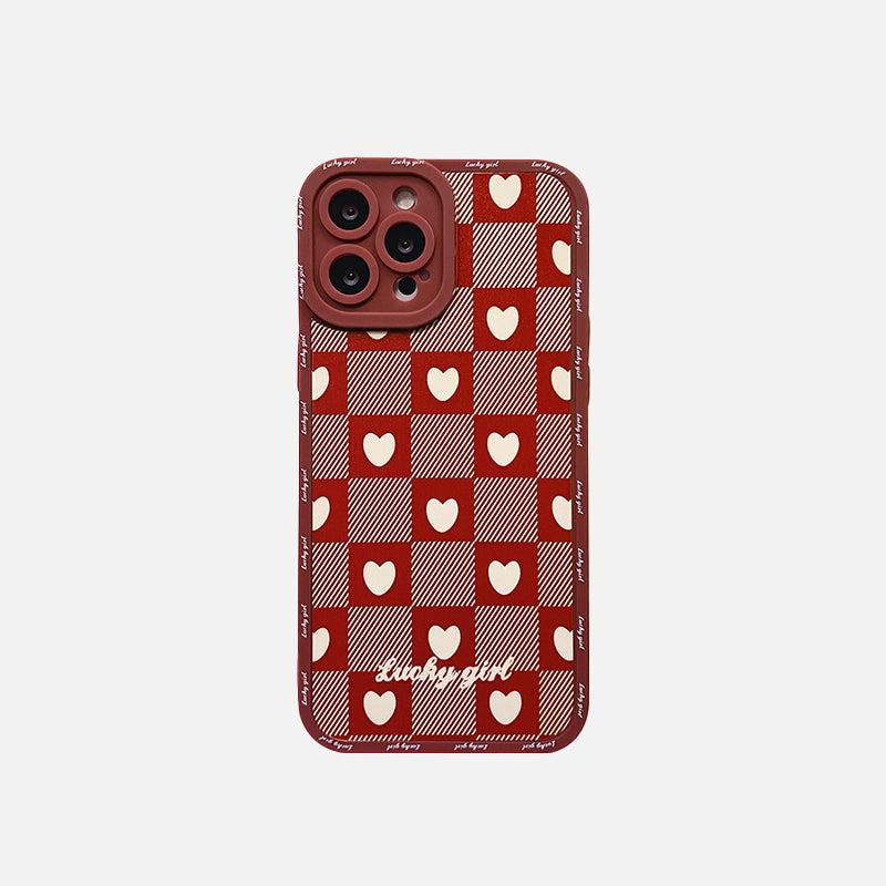 TALISHKO Red Love Lattice iPhone Case
