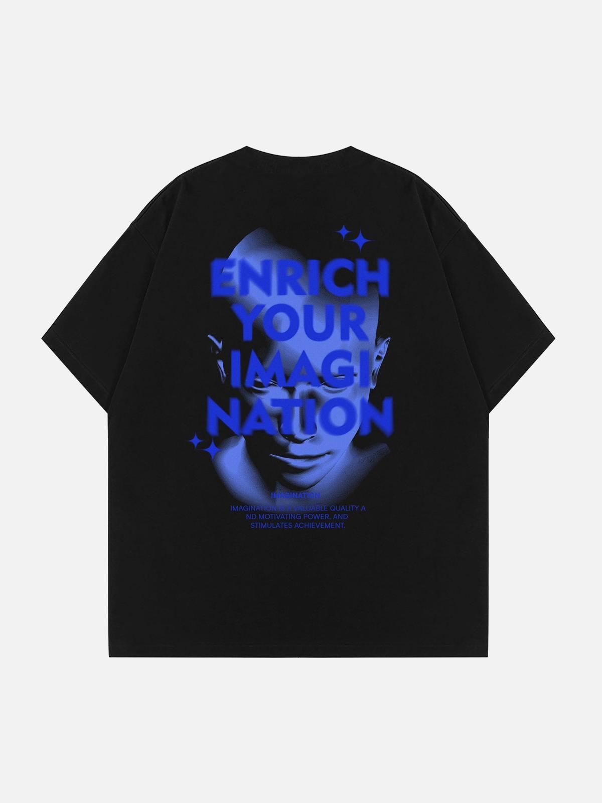 TALISHKO Letter Print Virtual T-Shirt