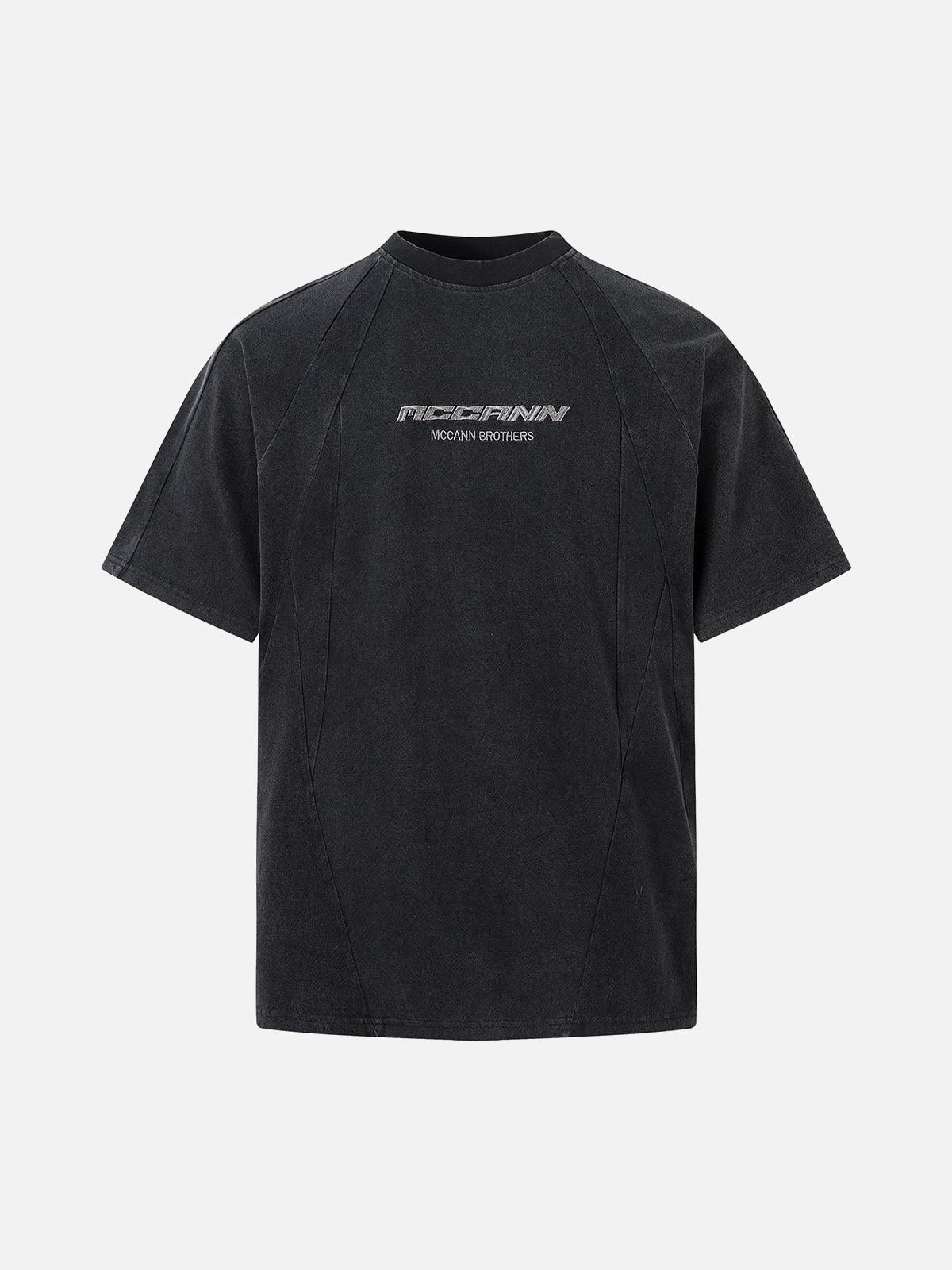 TALISHKO Deconstruction Split Embroidered T-Shirt