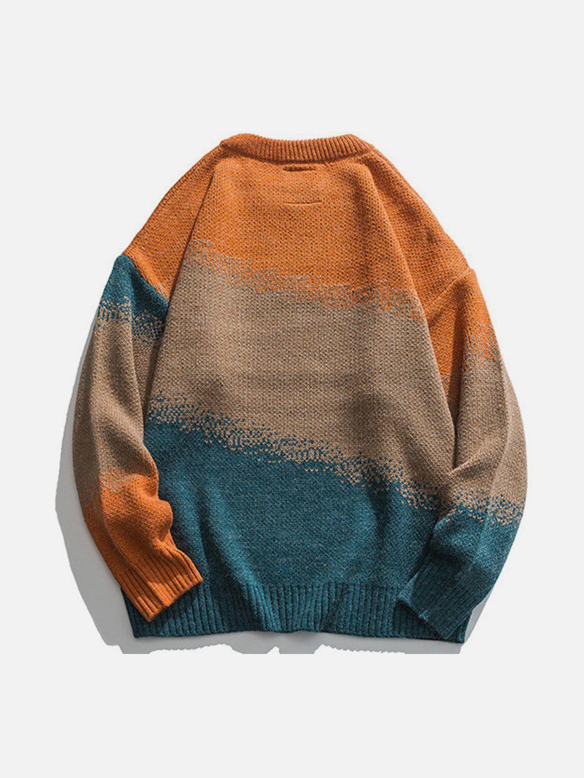 TALISHKO Vintage Gradient Knit Sweater