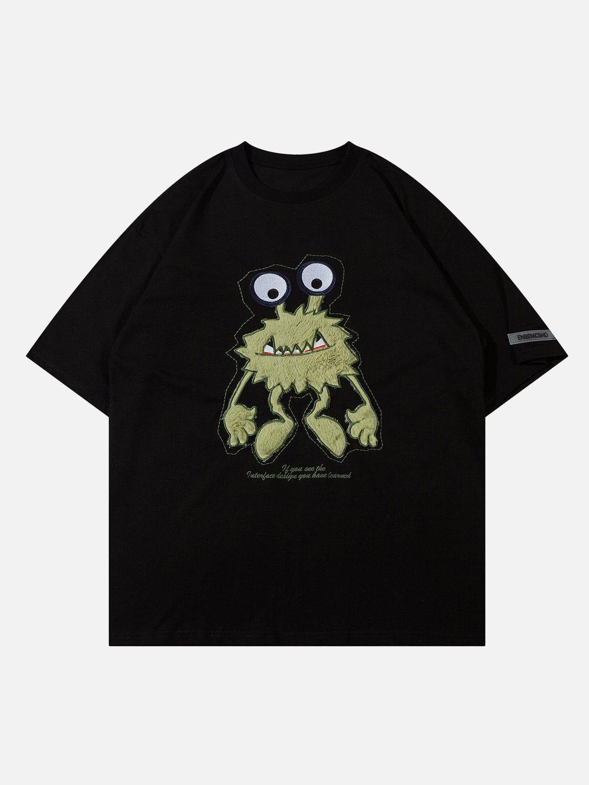 TALISHKO Monster Embroidery Print Tee