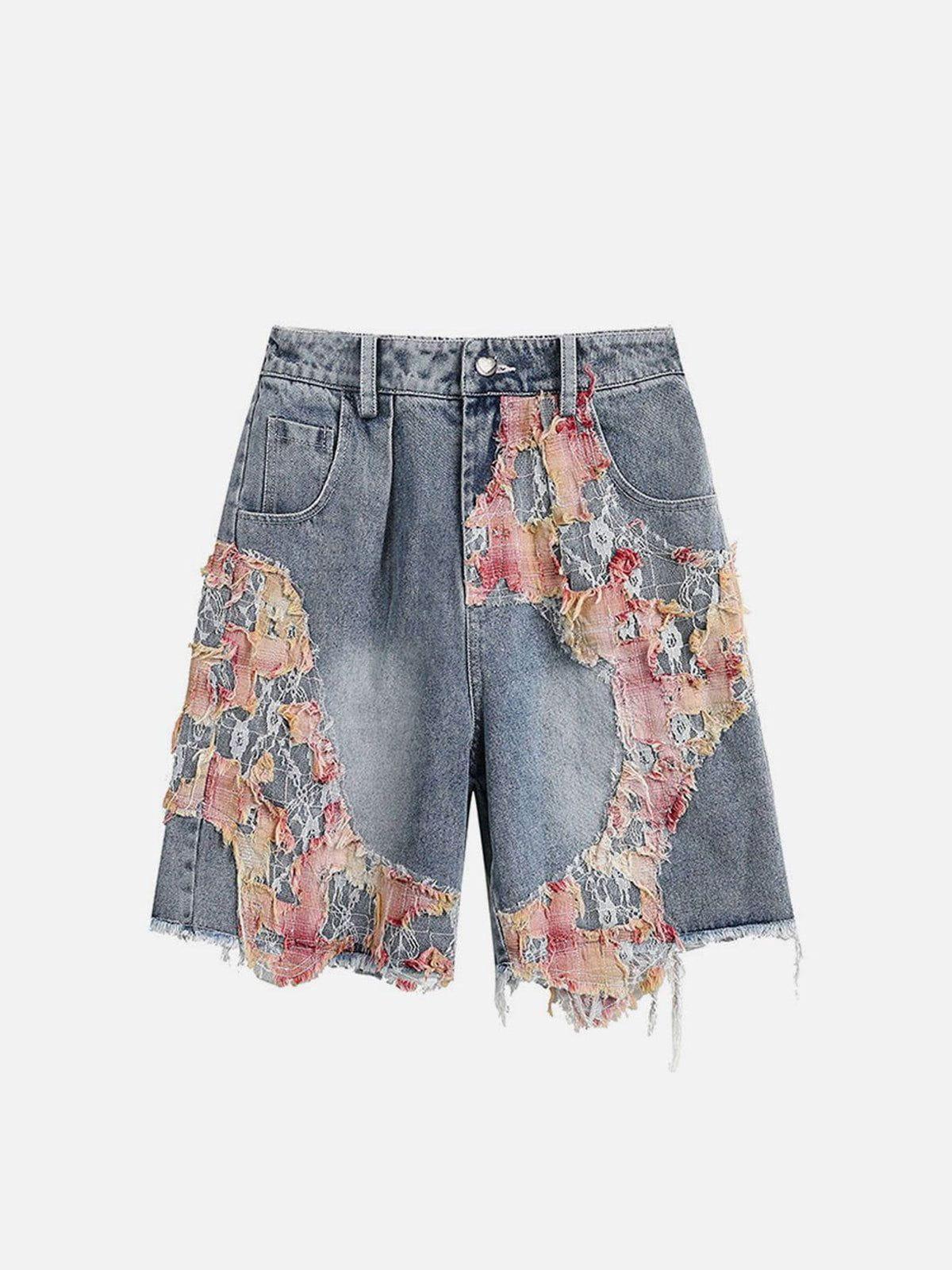 TALISHKO Heavy Craftsmanship Lace Jorts