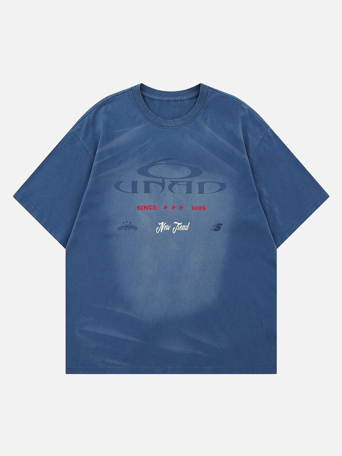 TALISHKO Washed Letters Graphic T-Shirt