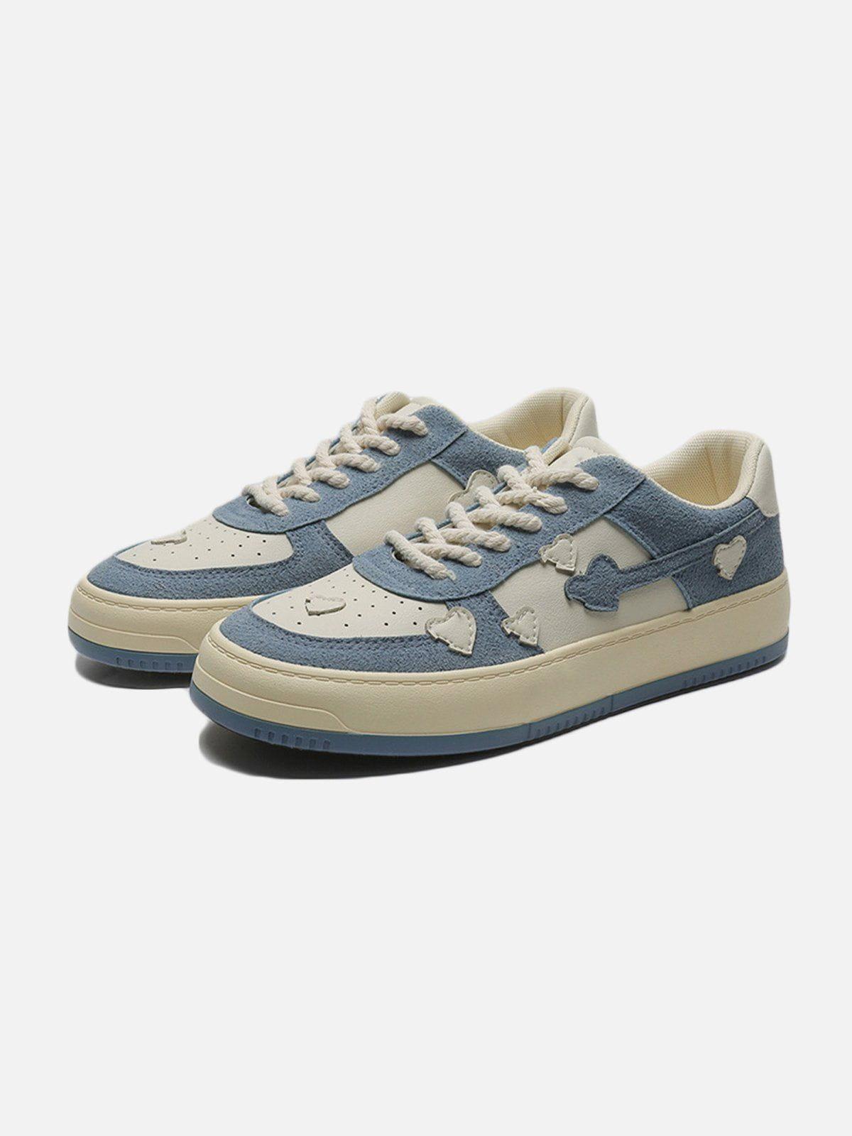 TALISHKO Color Contrast Heart Design Casual Shoes