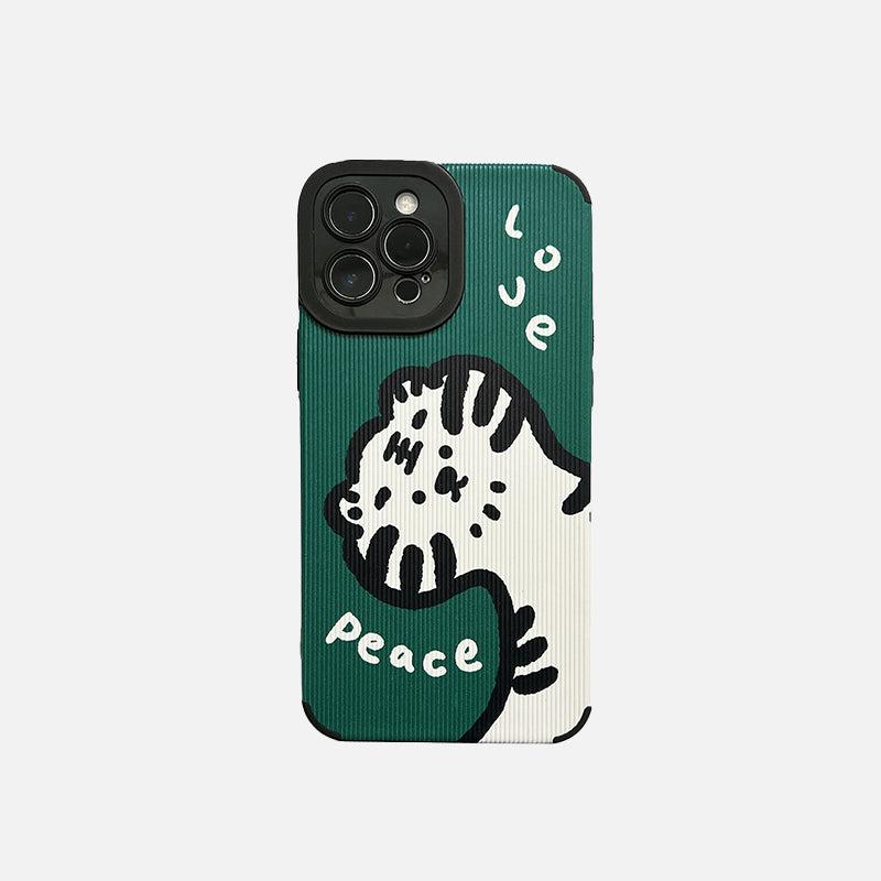 TALISHKO Peace & Love Tiger Mobile Phone Case For iPhone