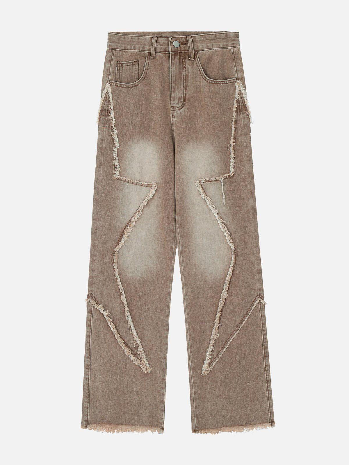TALISHKO Star Patchwork Jeans
