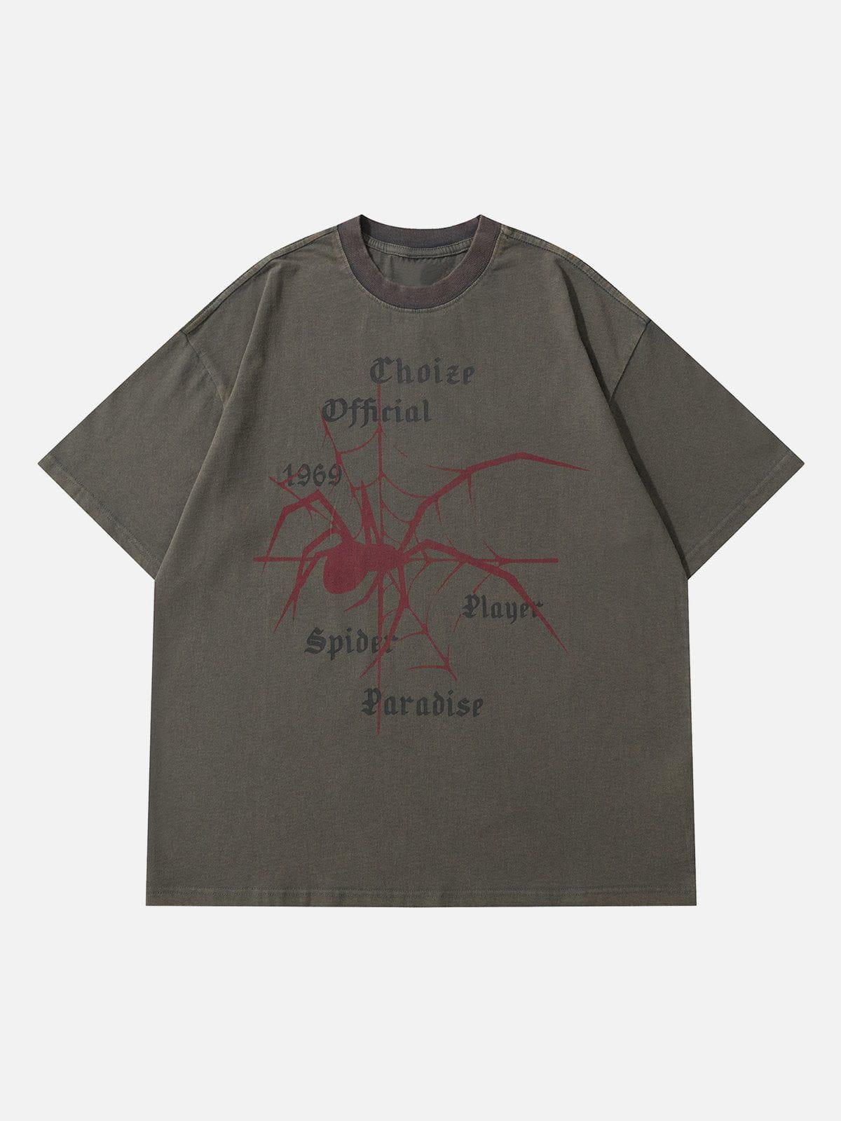 TALISHKO Spider Print Washed Tee