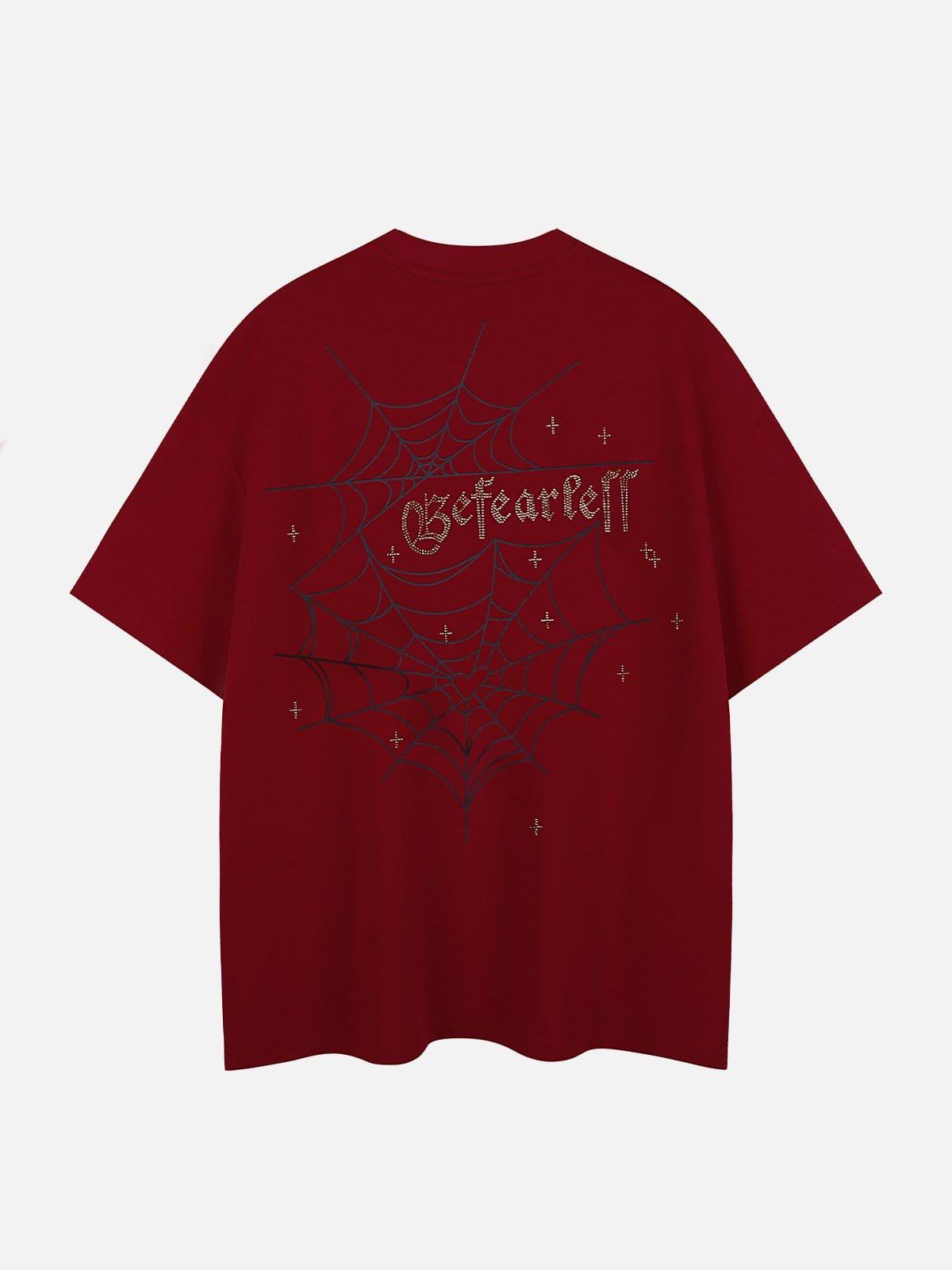 TALISHKO Spider Hotfix Rhinestones Print Tee