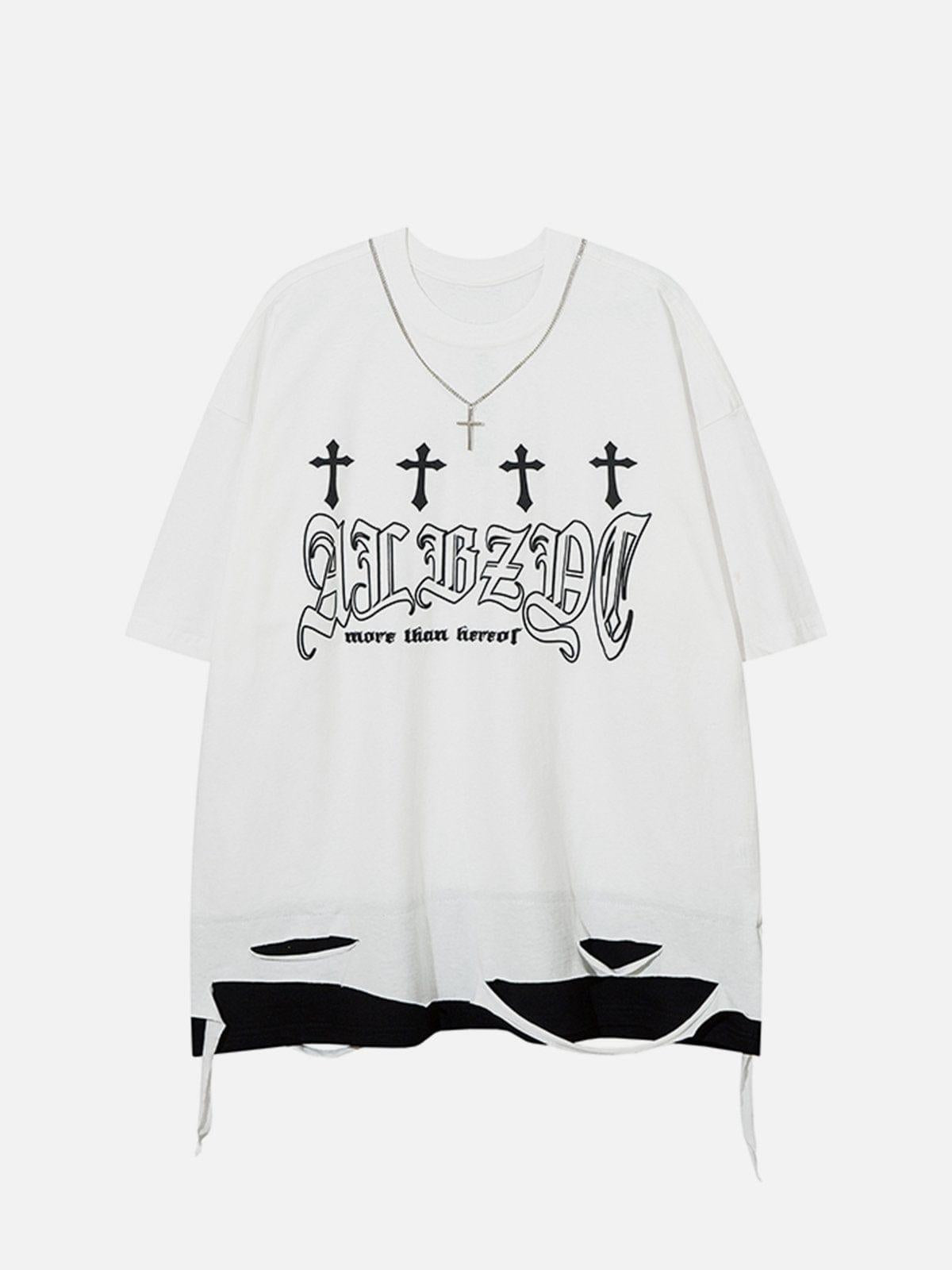 TALISHKO Broken Hole Fake Two Pieces Tee