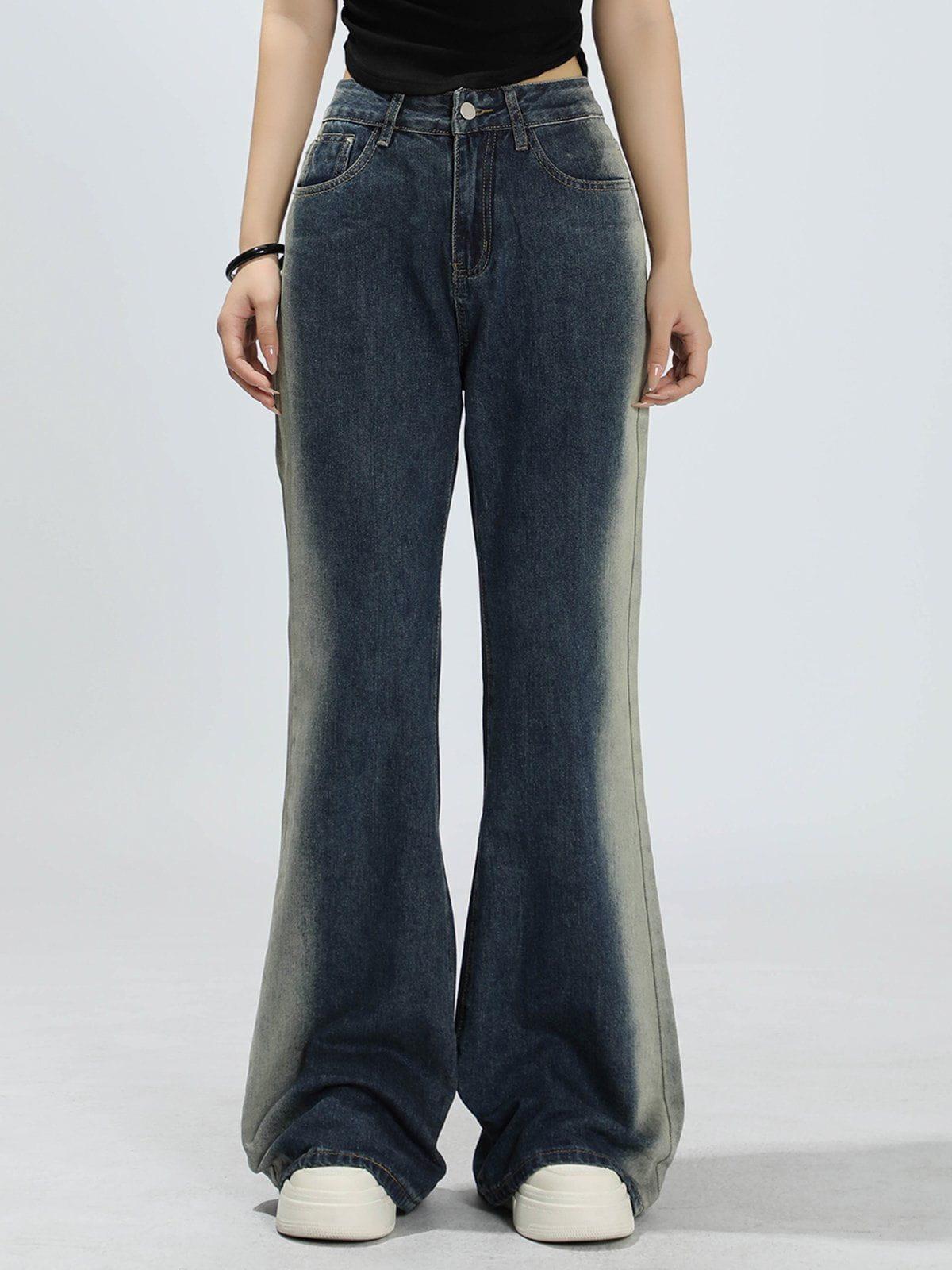 TALISHKO Gradient Patchwork Jeans