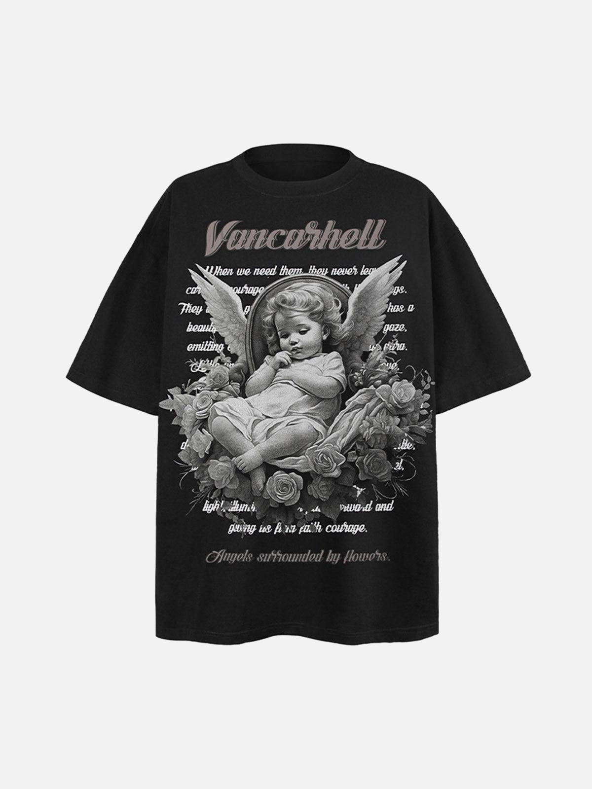 TALISHKO Angel Print Oversized T-Shirt