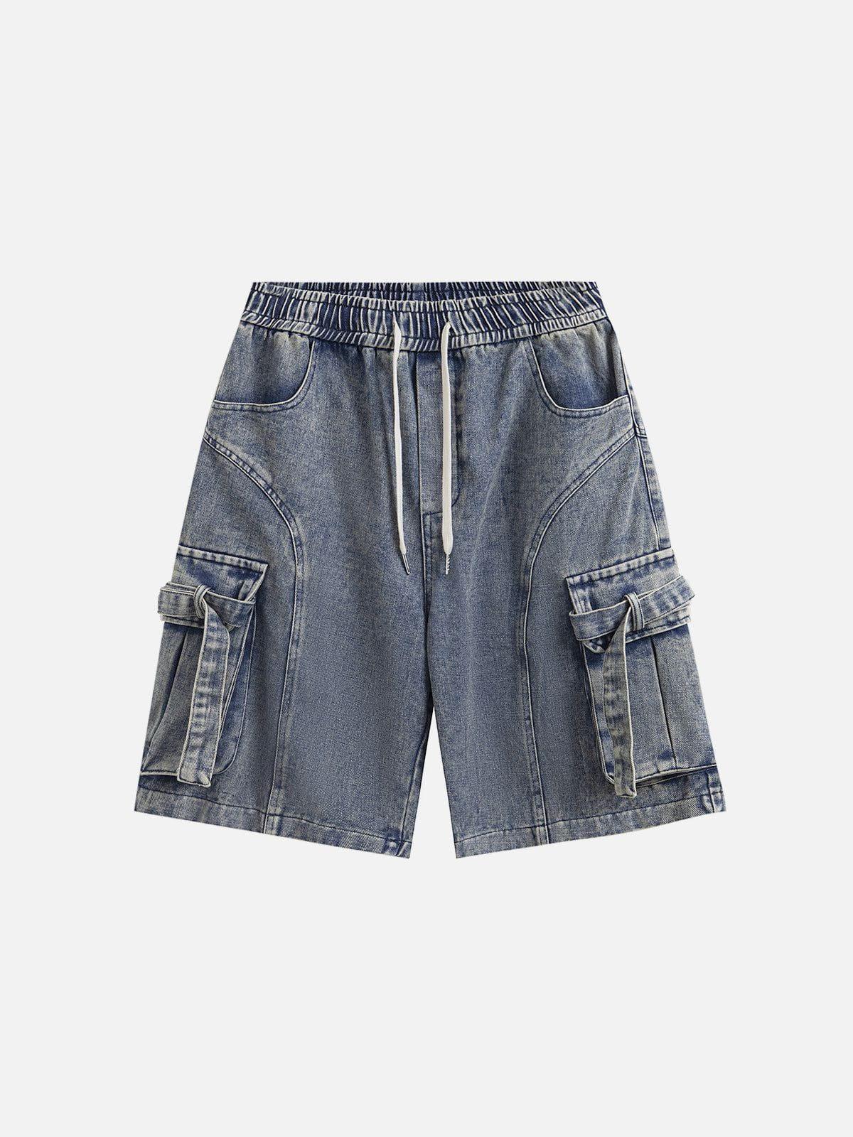 TALISHKO Multi Pocket Drawstring Jorts