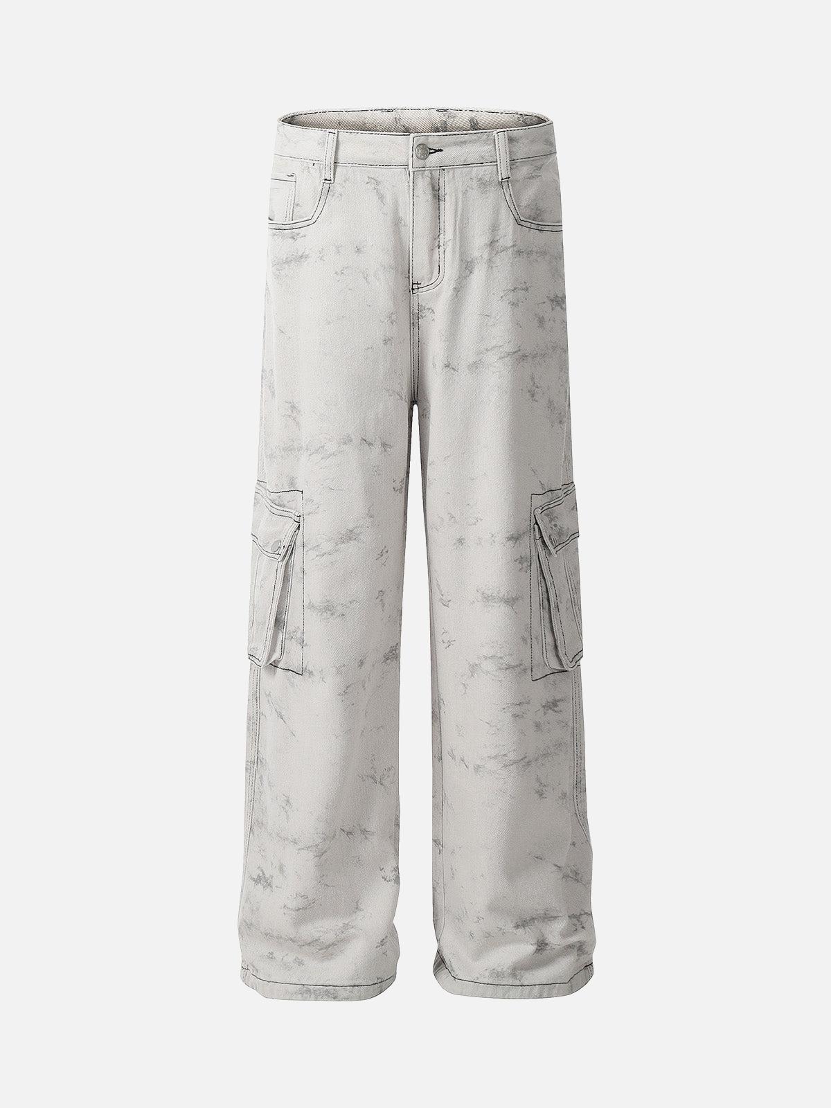 TALISHKO Workwear Multi-Pocket Tie-Dye Pants
