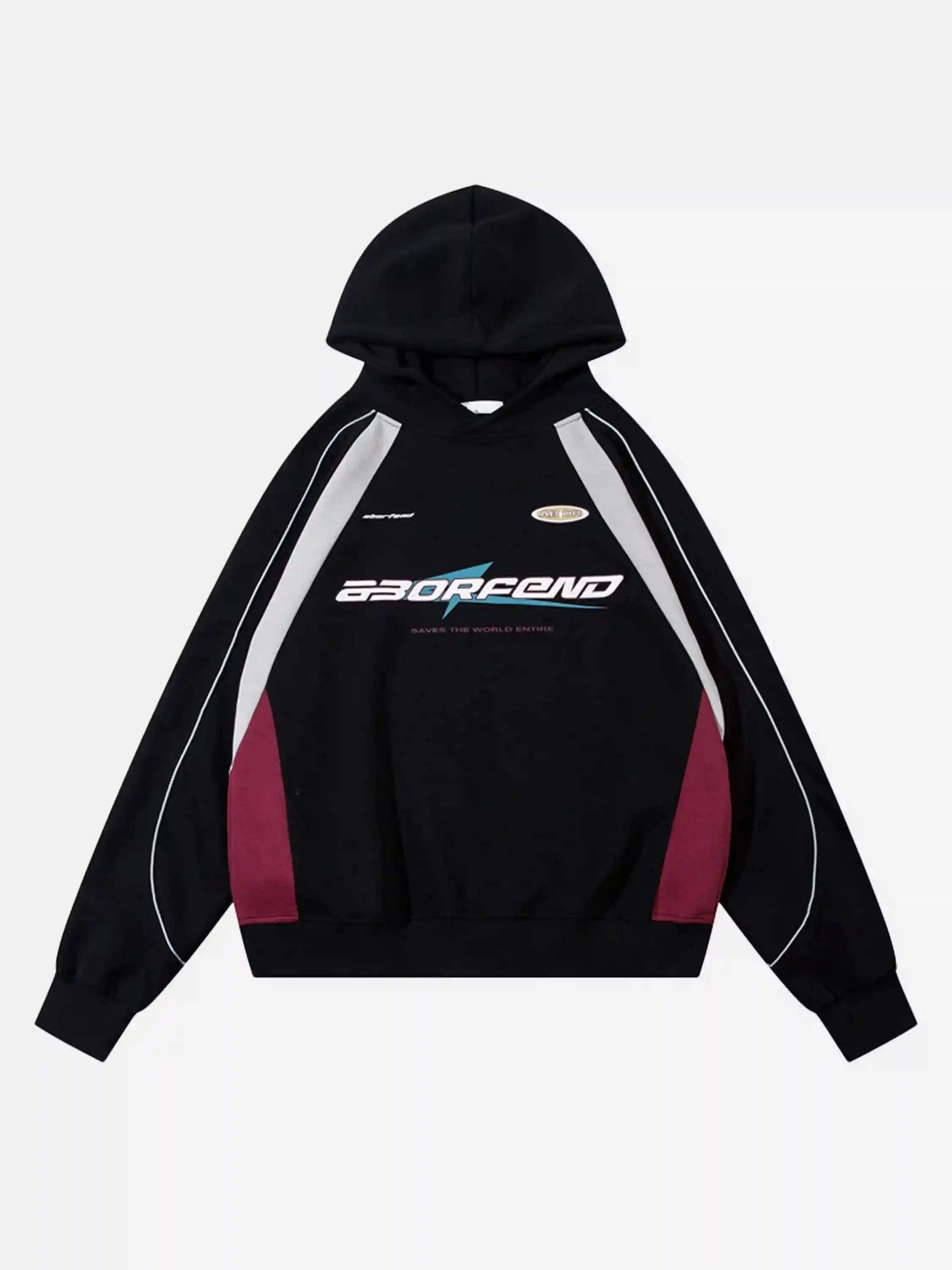 TALISHKO Retro Patchwork Hip-Hop Hoodie