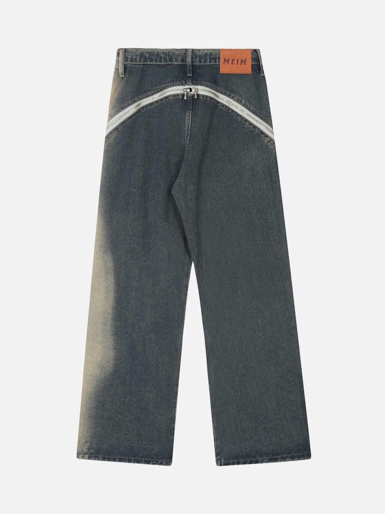 TALISHKO Sprayed Gradient Wide Leg Jeans