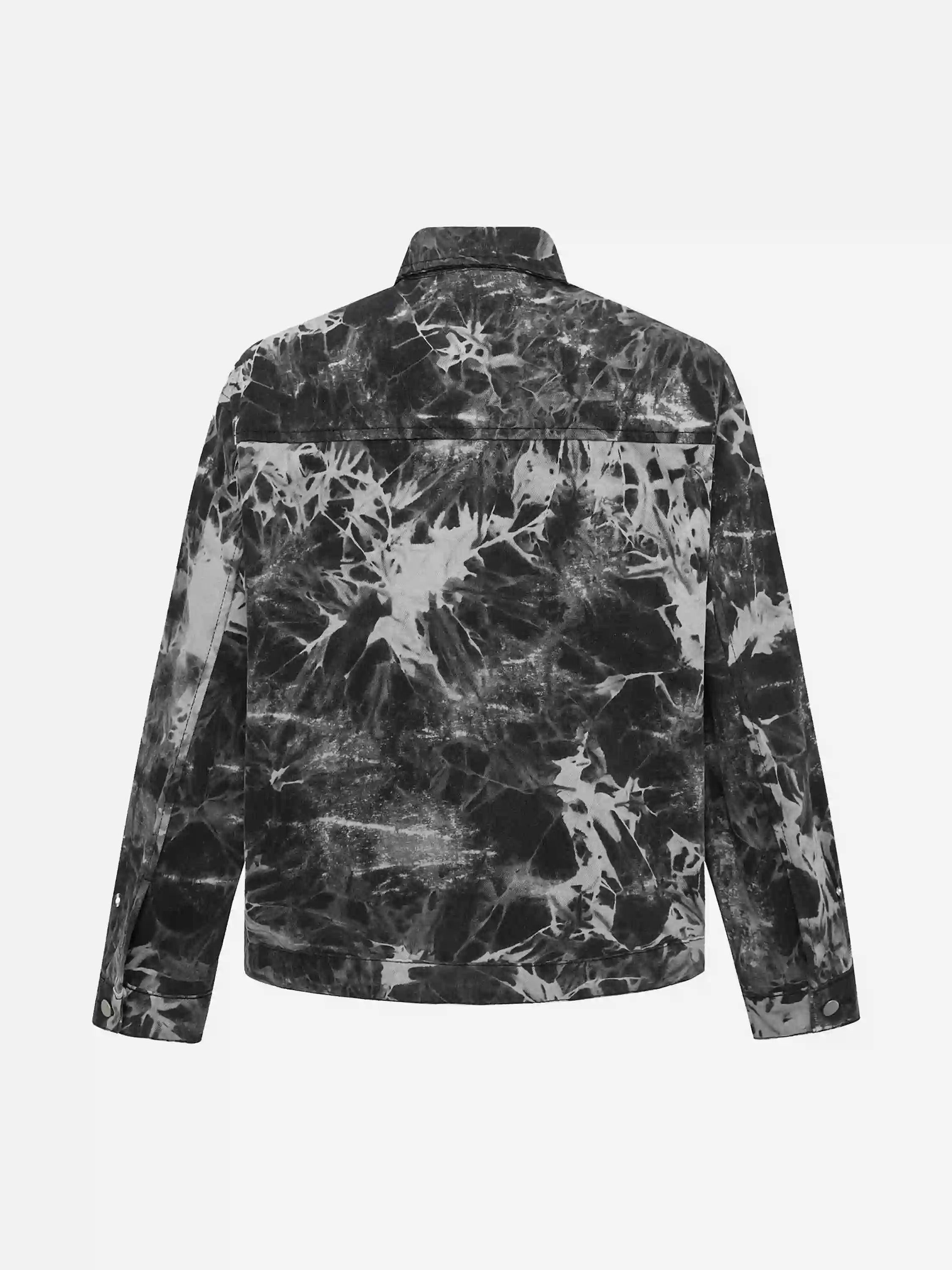 TALISHKO Vintage Tie-Dye Denim Jacket