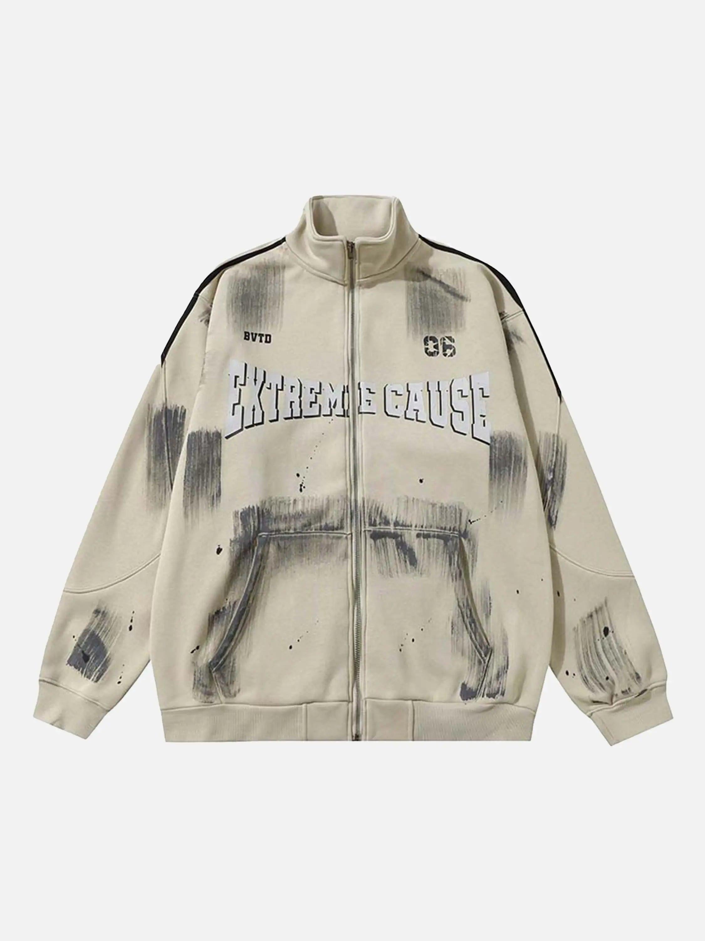 TALISHKO Graffiti Dot Pattern Print Jacket