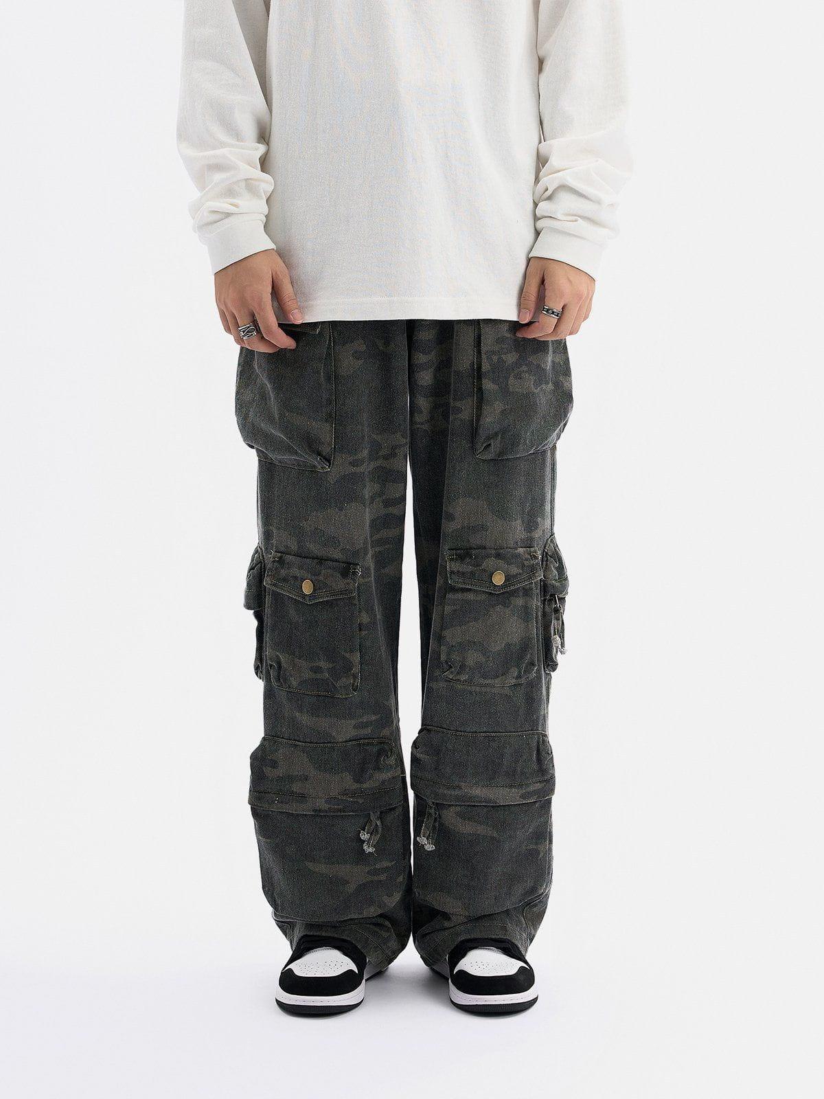 TALISHKO Multi-Pocket Camouflage Cargo Pants