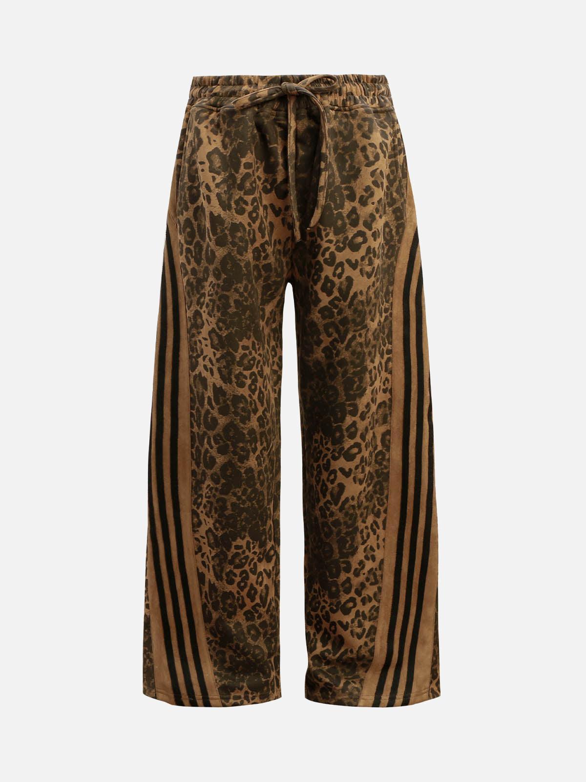 TALISHKO Cheetah Print Suede Pants