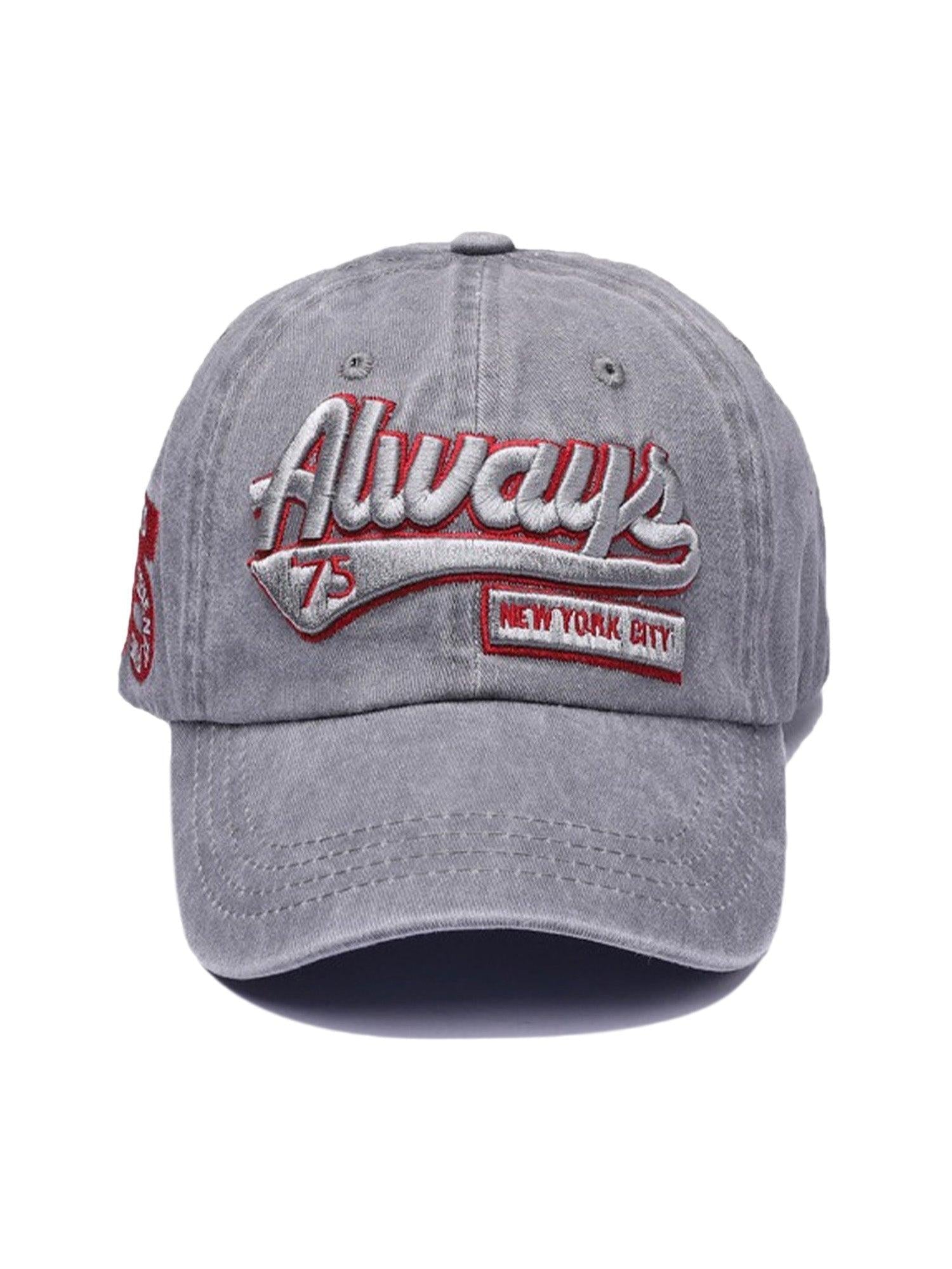TALISHKO Vintage Embroidered Denim Washed Baseball Cap