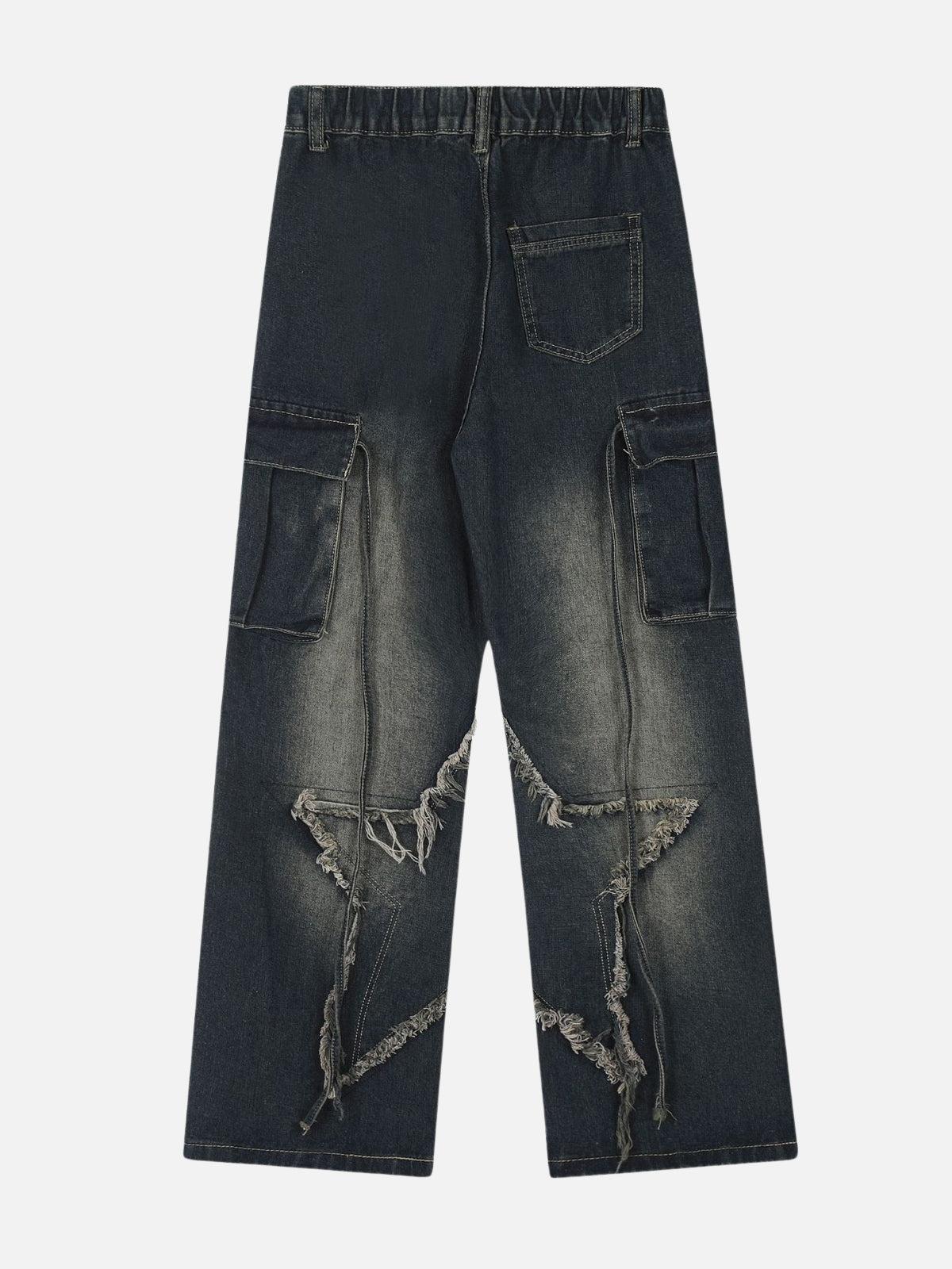 TALISHKO Fringe Star Washed Jeans