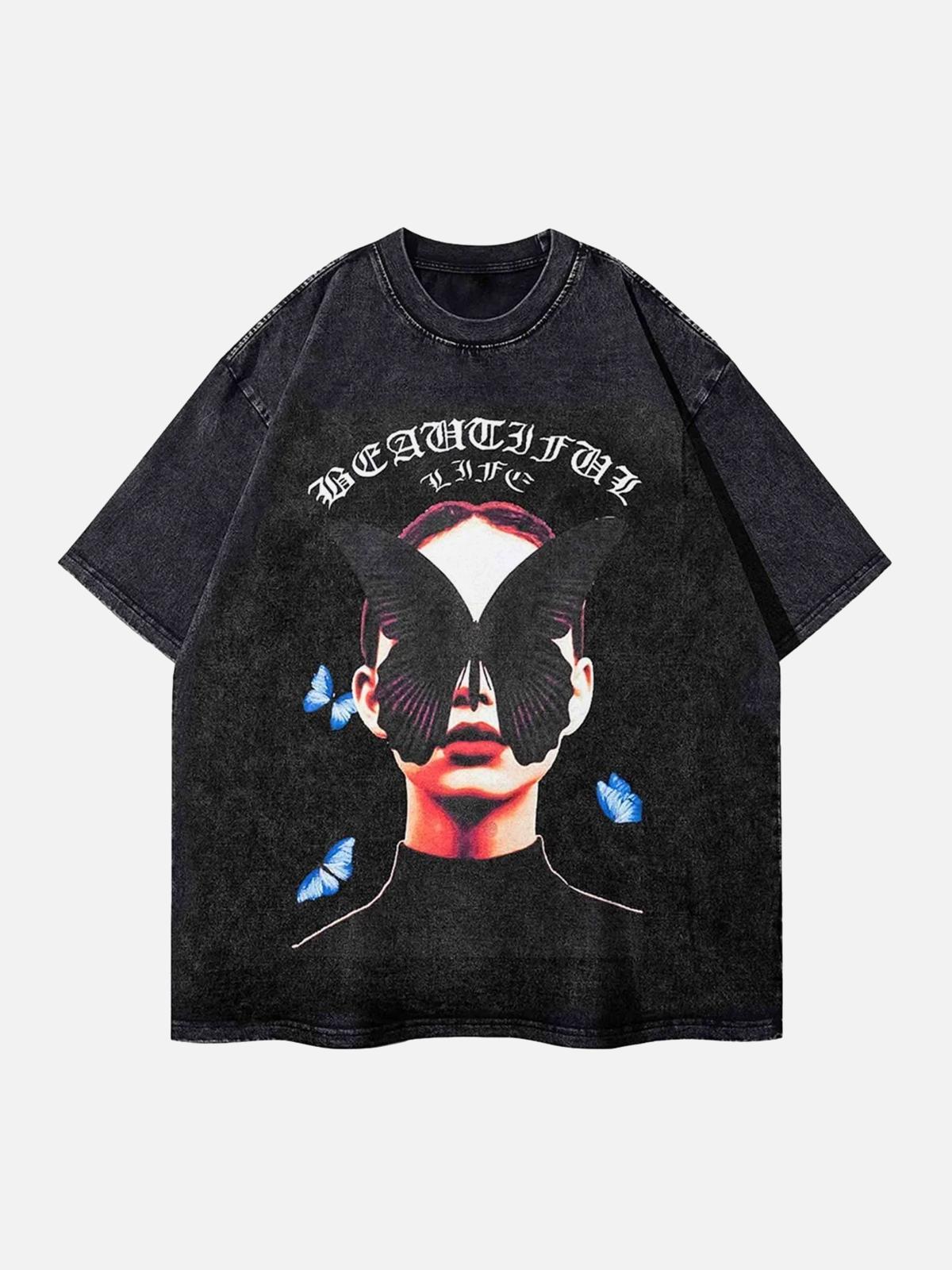 TALISHKO Black Butterfly Girl T-Shirt