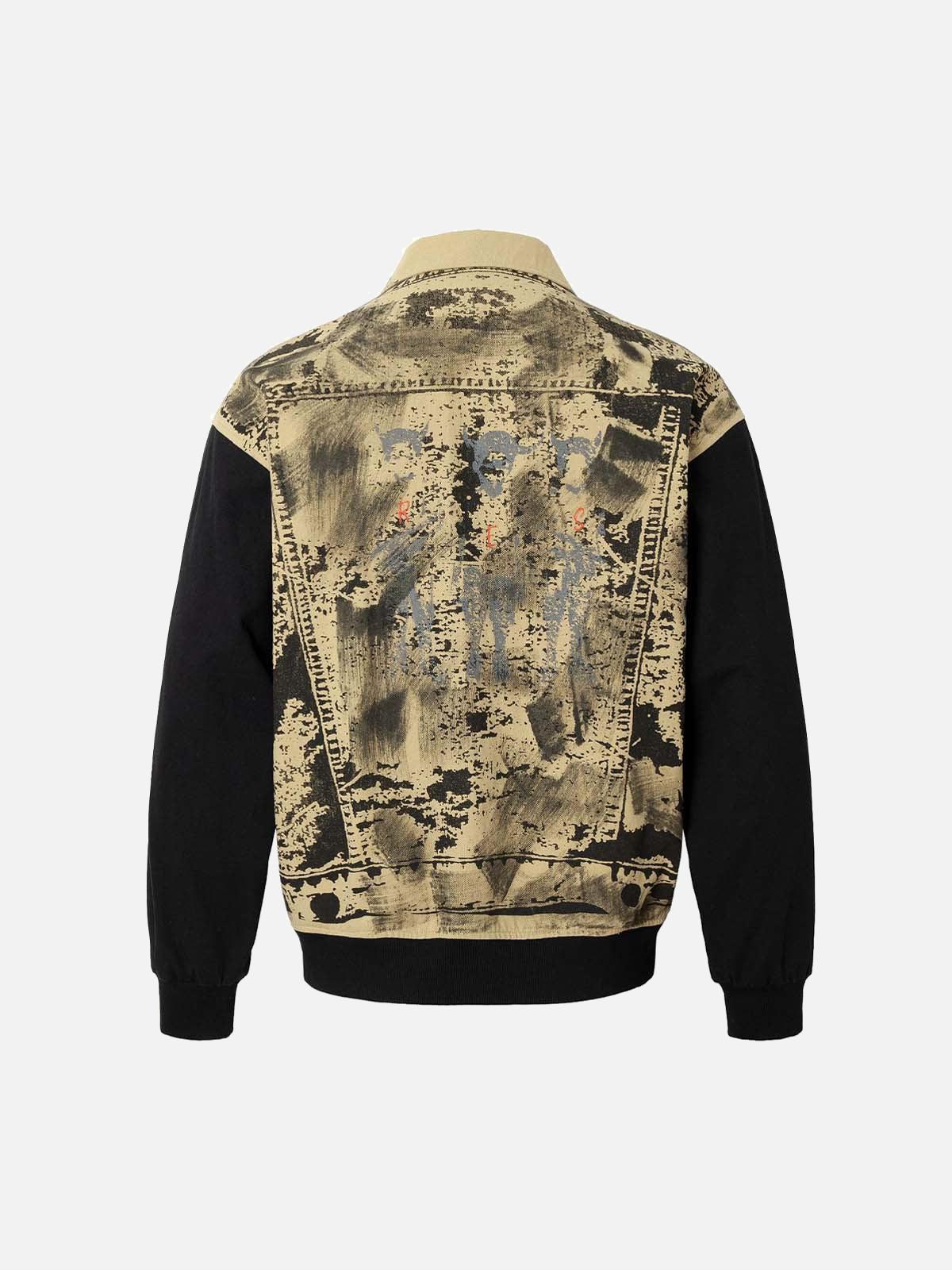TALISHKO Wasteland Patchwork Graffiti Badge Detroit Jacket