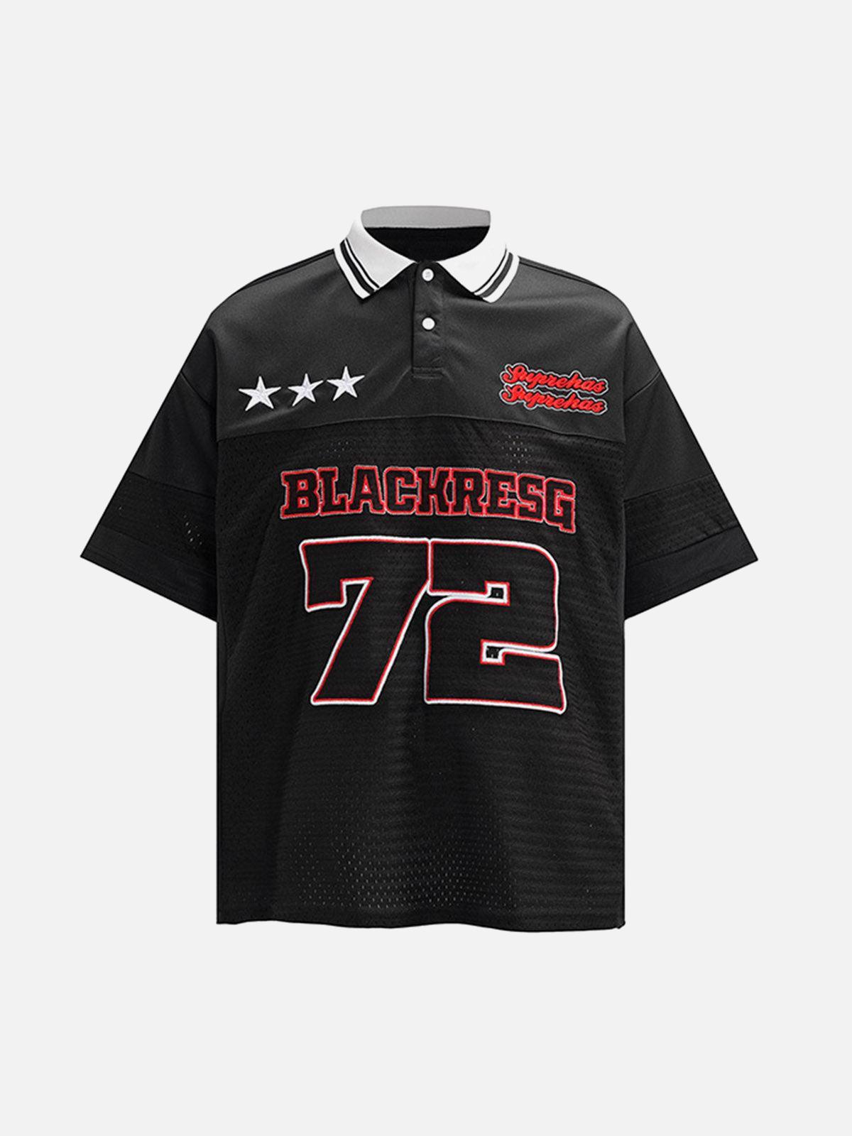 TALISHKO Retro Sports Jersey Polo Shirt