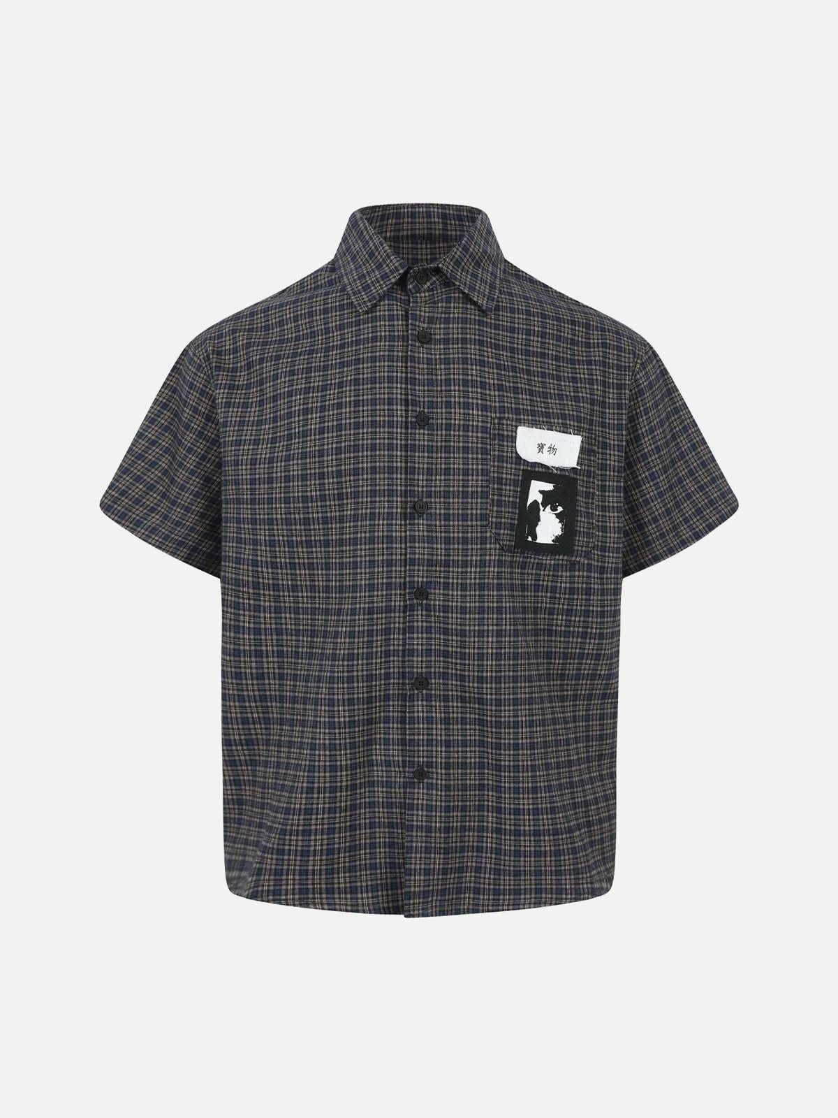 TALISHKO Plaid Short Sleeve Polo Shirt