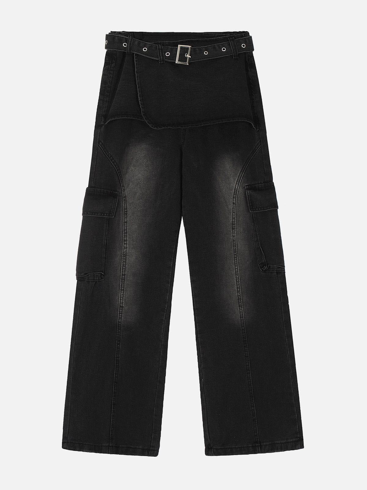 TALISHKO Deconstructive Washed Loose Jeans