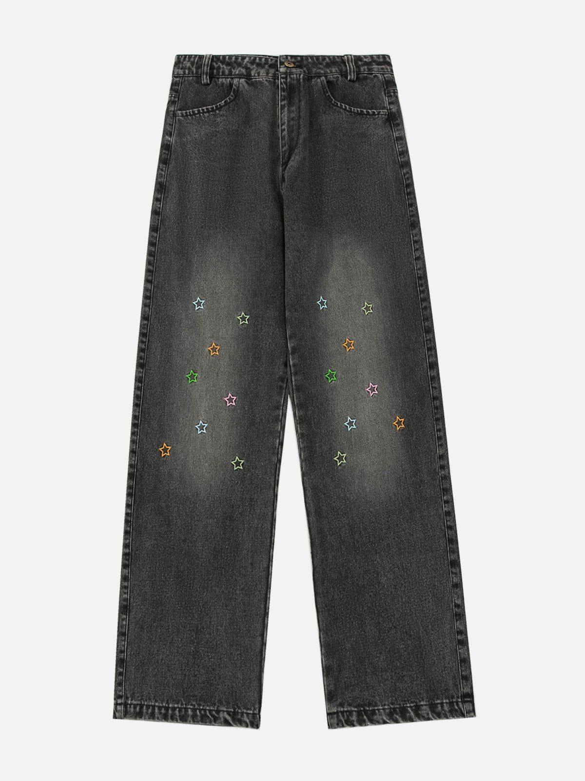 TALISHKO Colorful Star Loose Jeans