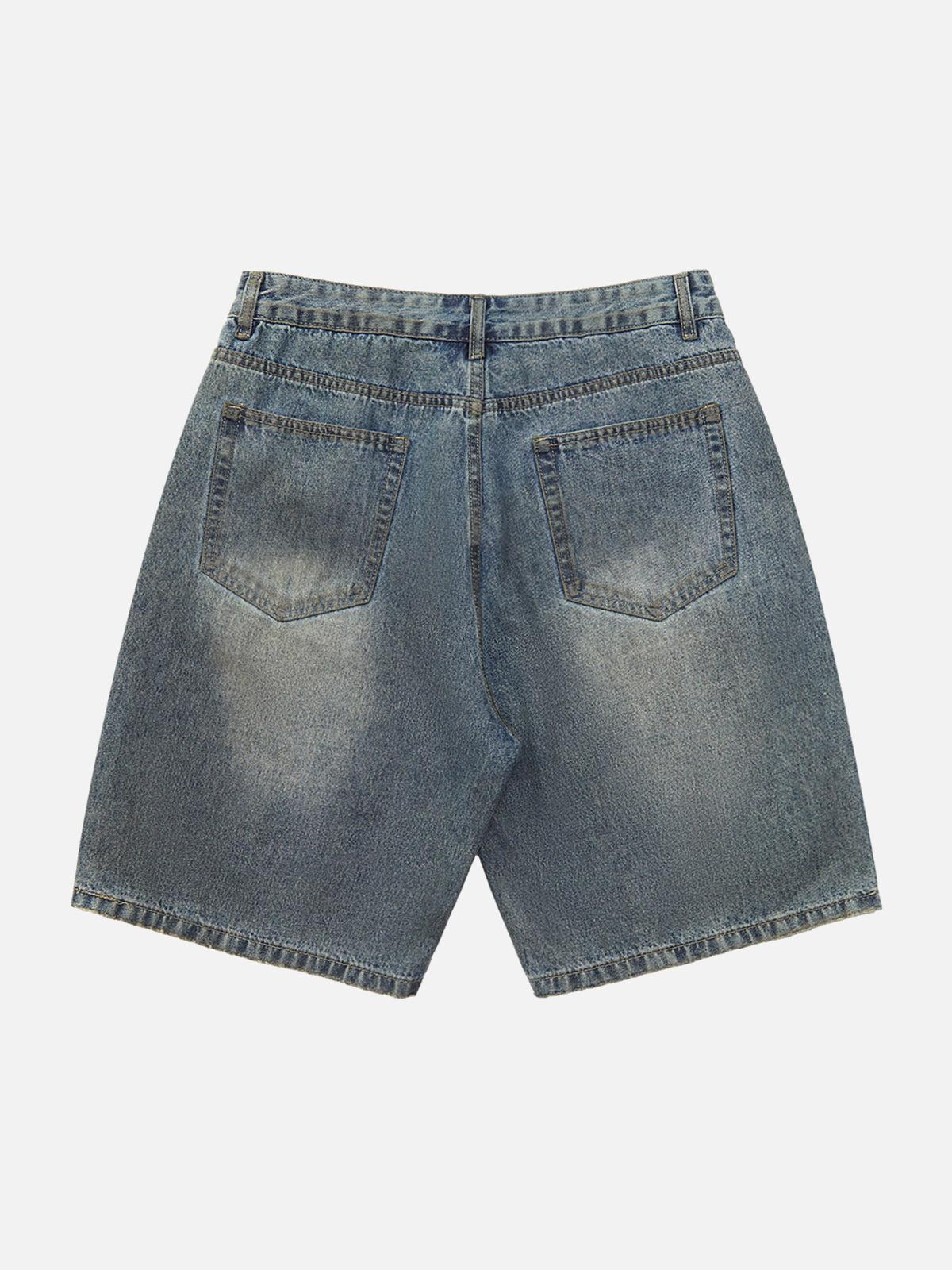 TALISHKO American Street Style Washed Distressed Shorts