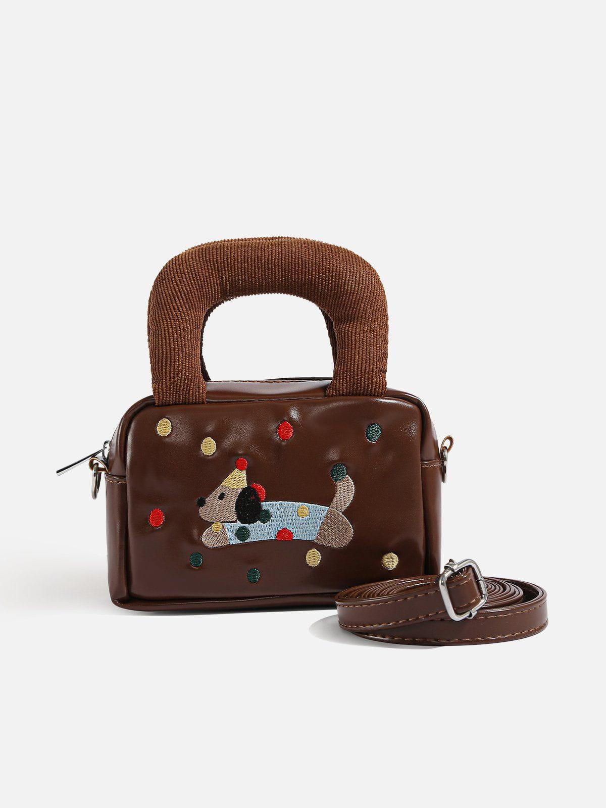 TALISHKO Embroidery Cartoon Dog Bag