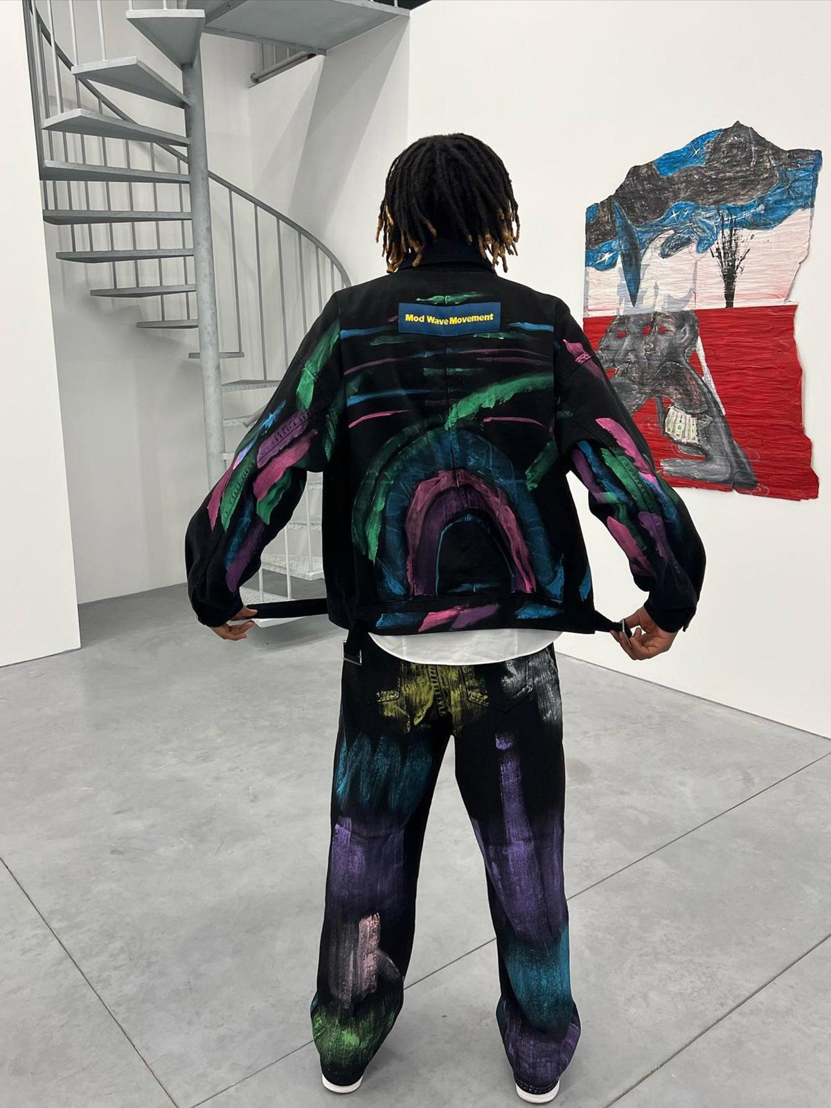 TALISHKO Watercolor Print Jeans