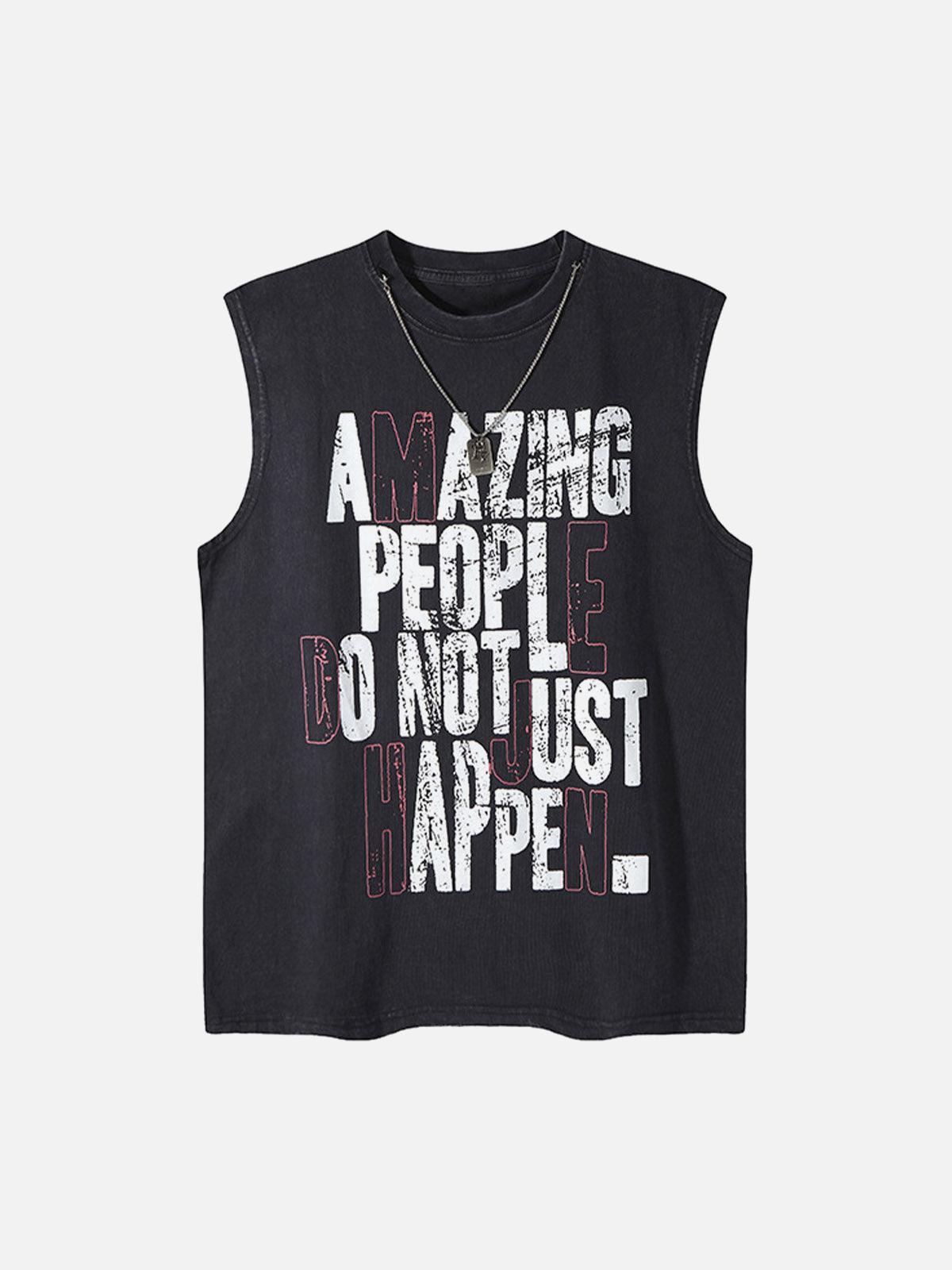 TALISHKO Graphic Lettering Chain Vest