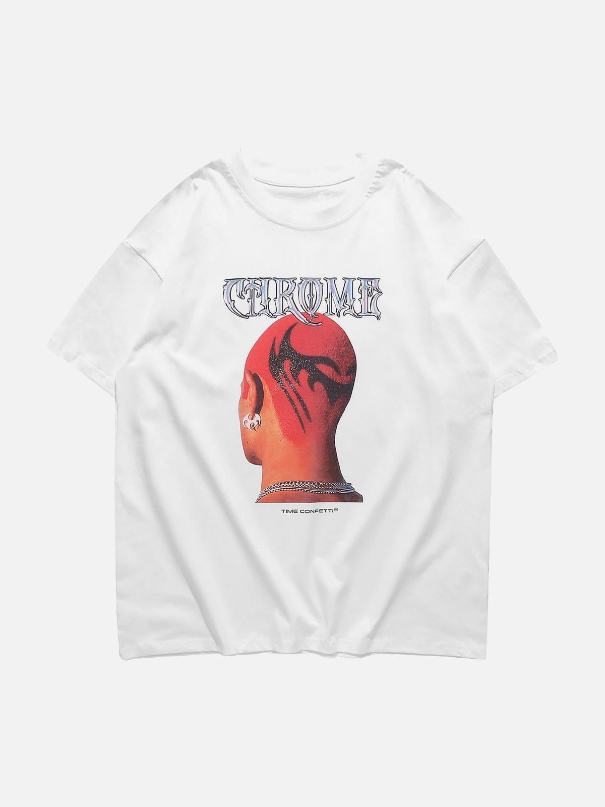 TALISHKO Head Print Hip Hop T-Shirt