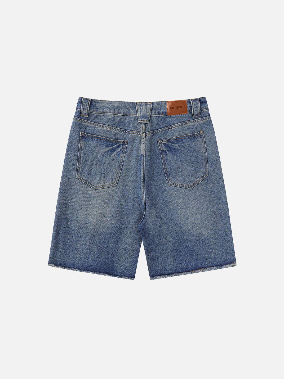 TALISHKO Distressed Vintage Ripped Jorts