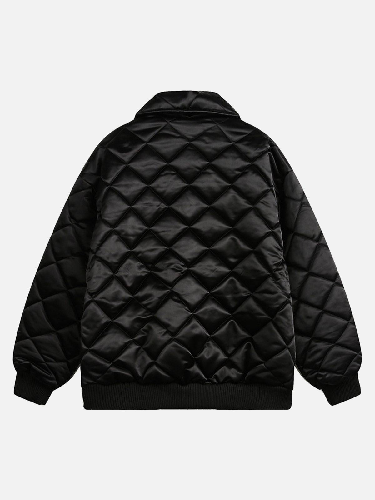 TALISHKO Pearl Letter Diamond Quilted Jacket