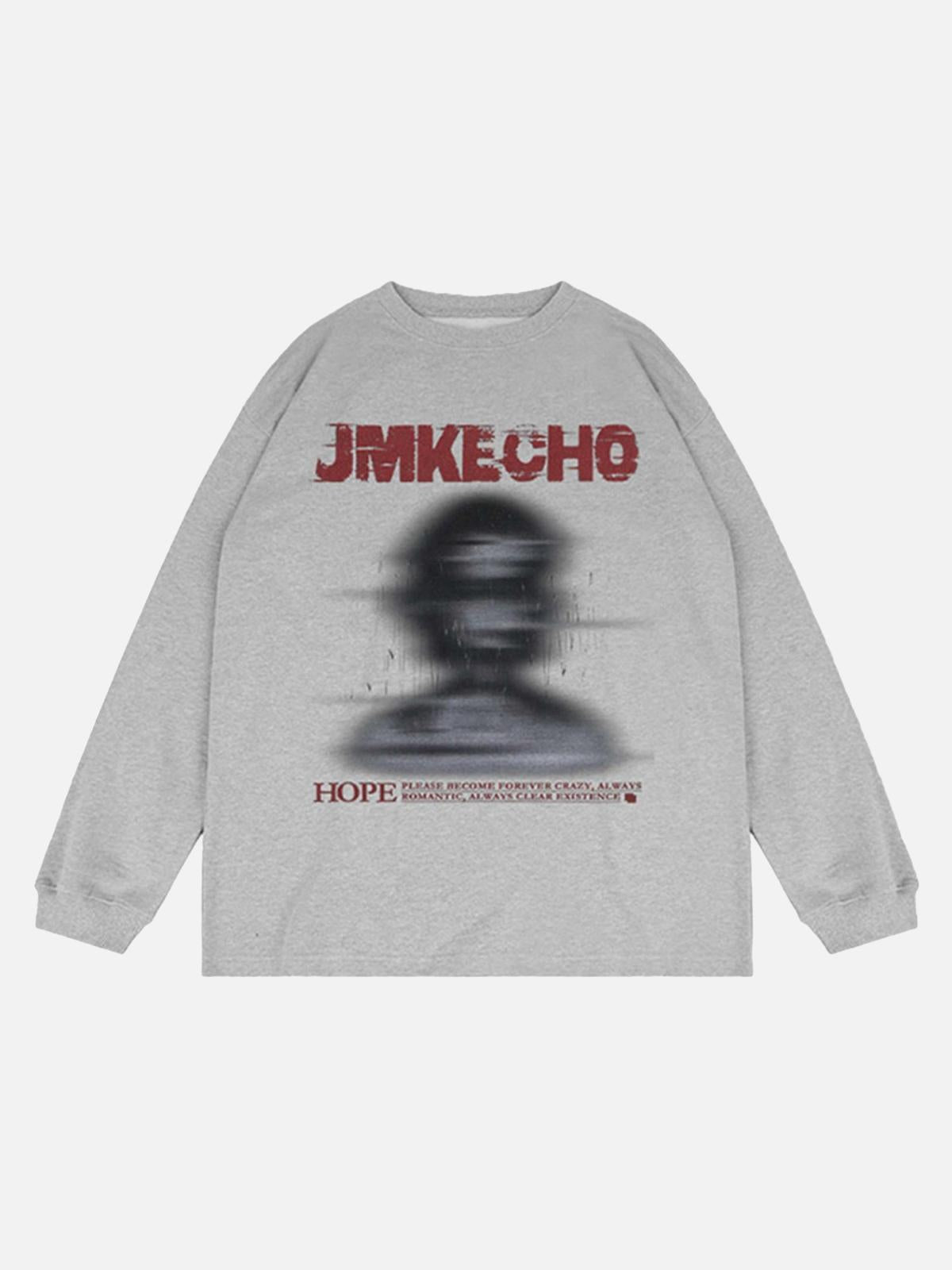 TALISHKO Blurred Silhouette Print Long Sleeve T-Shirt