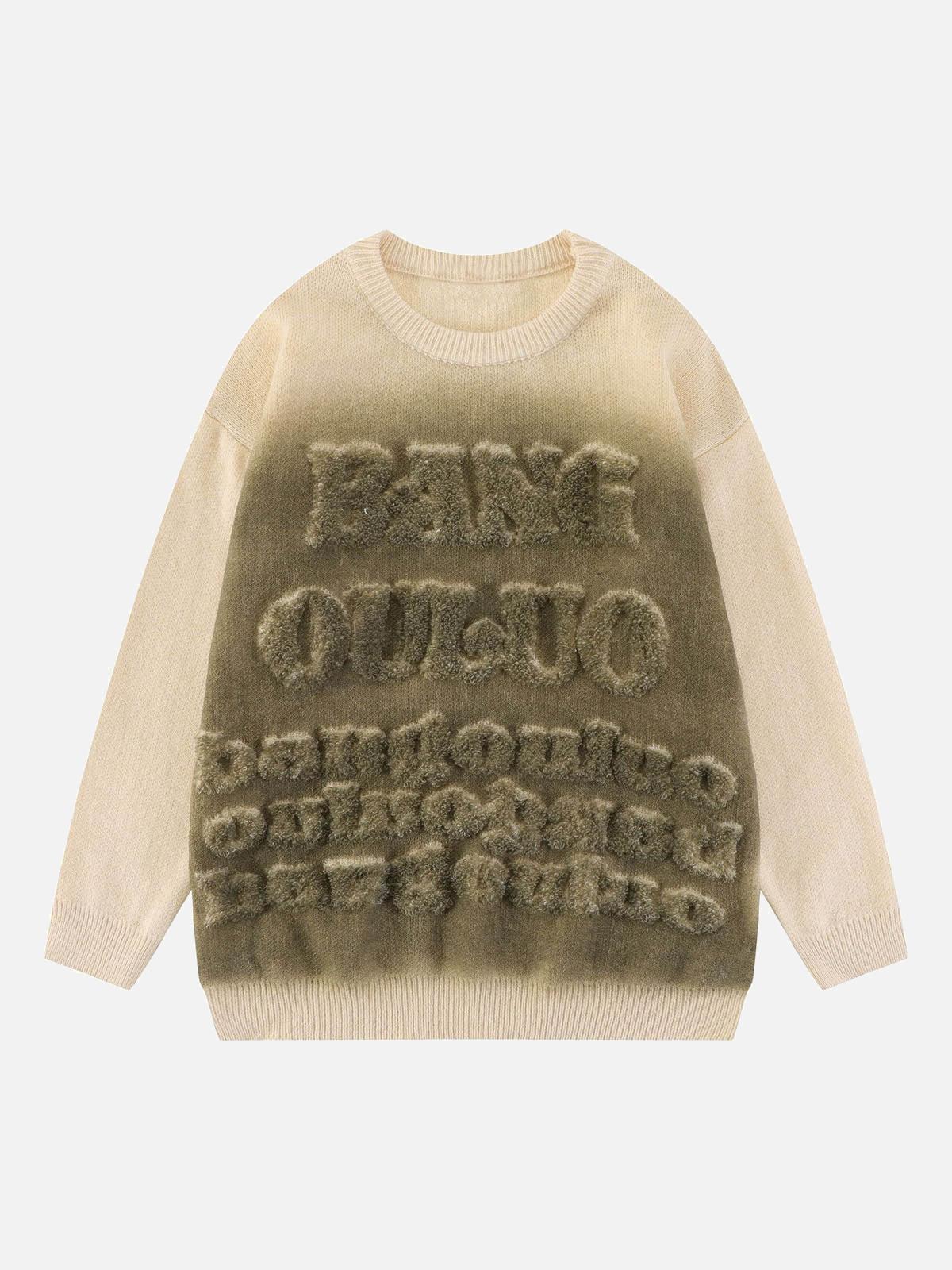 TALISHKO Retro Gradient Crewneck Sweater