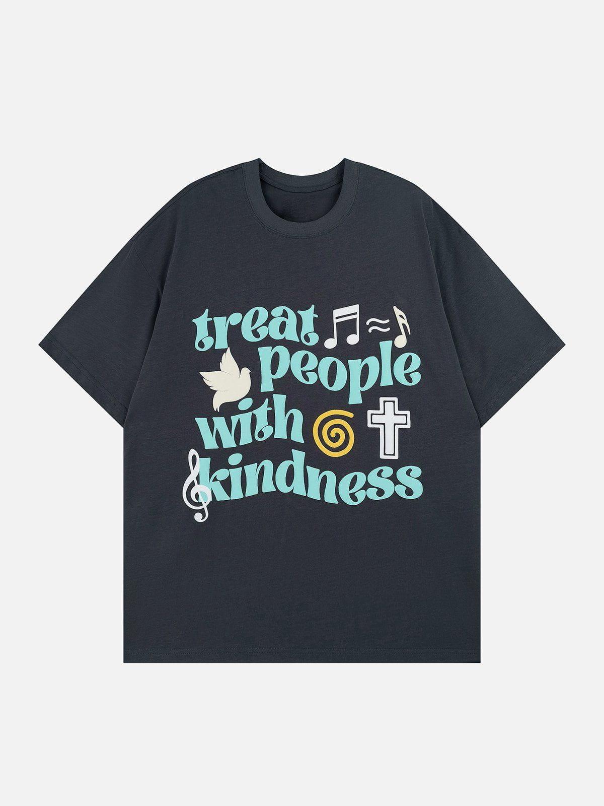 TALISHKO Peace & Love Music Elements Print Tee