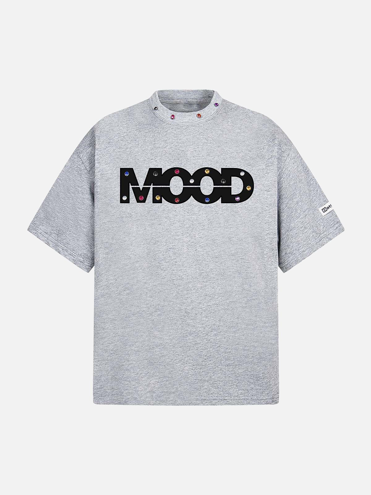 TALISHKO Street Retro MOOD Patch Embroidered Rivet T-Shirt