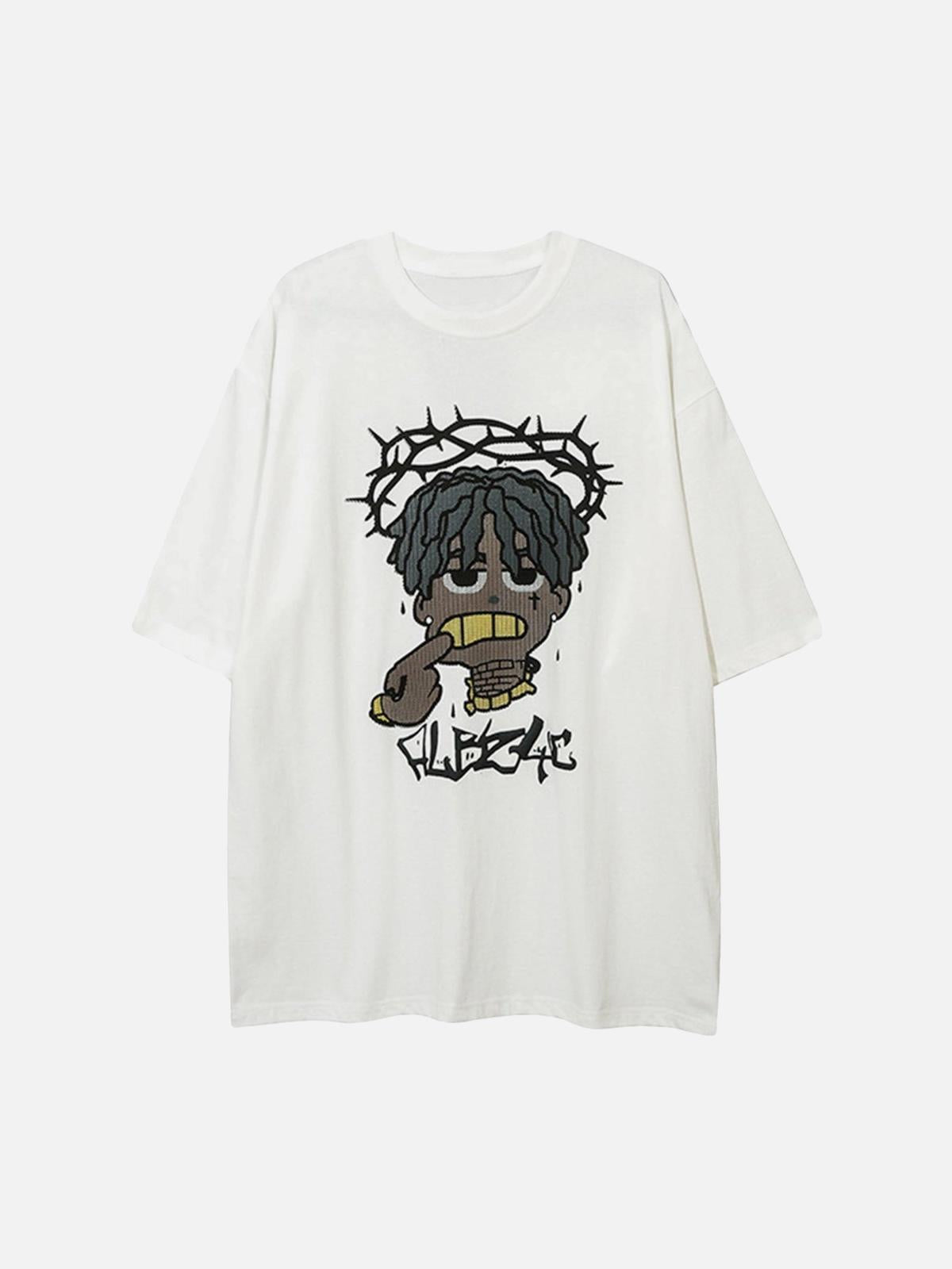 TALISHKO Cartoon Foam Loose T-Shirt