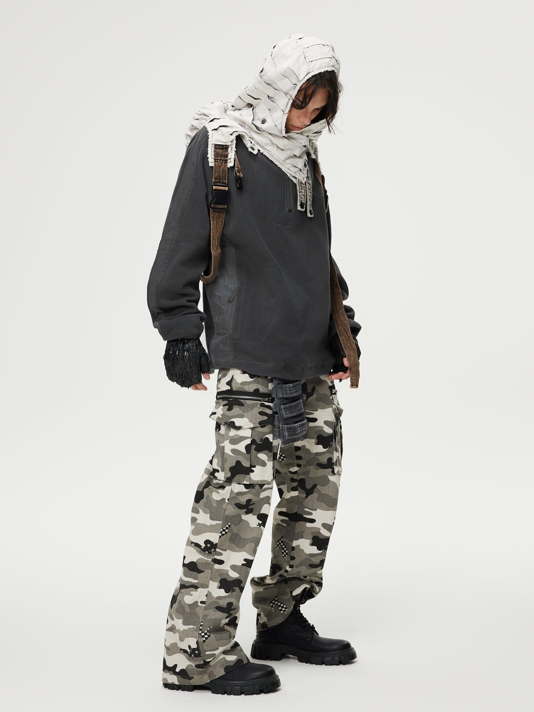 TALISHKO Camouflage Multi Pocket Jeans