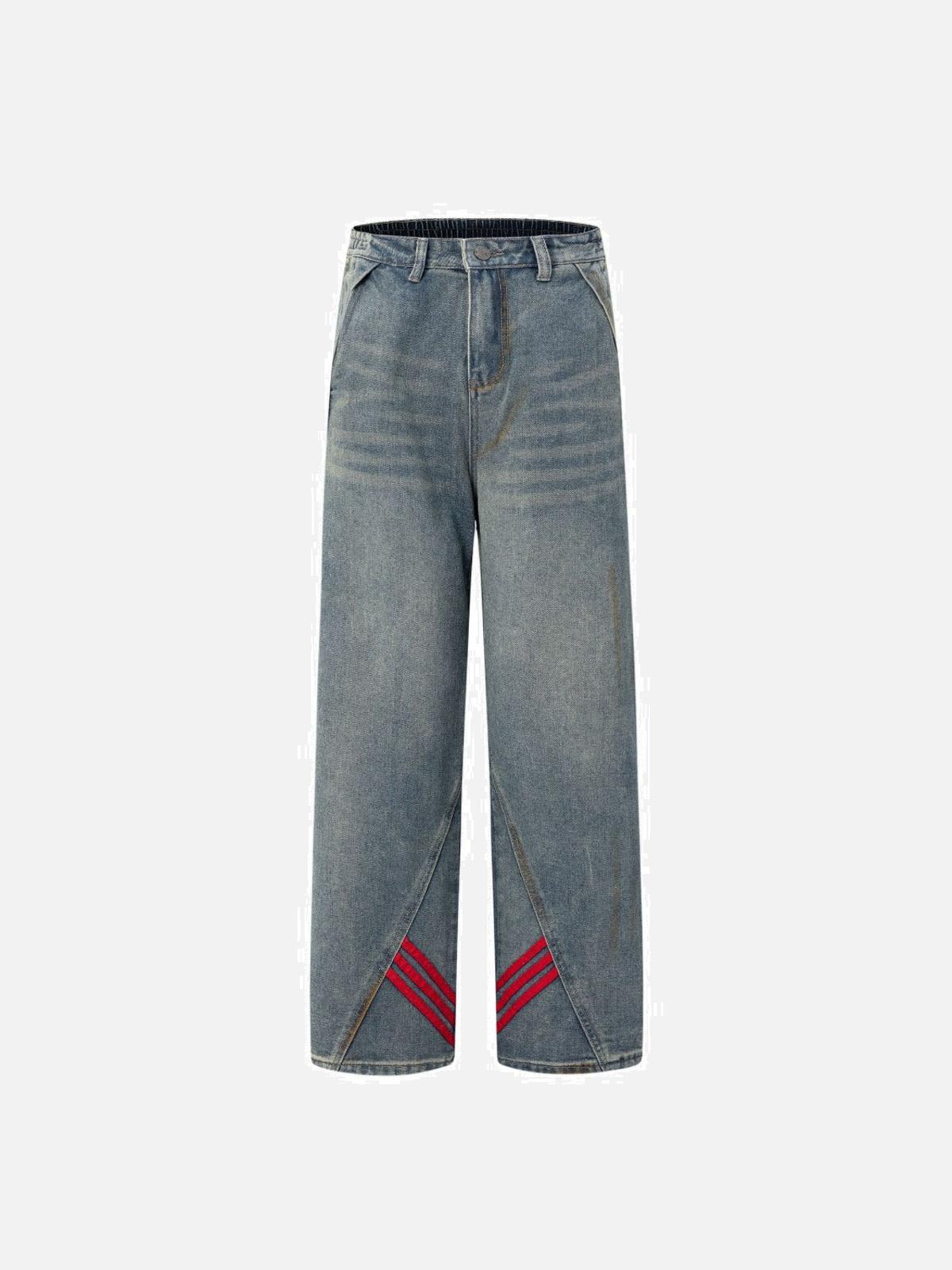 TALISHKO Striped Vibe Straight Jeans