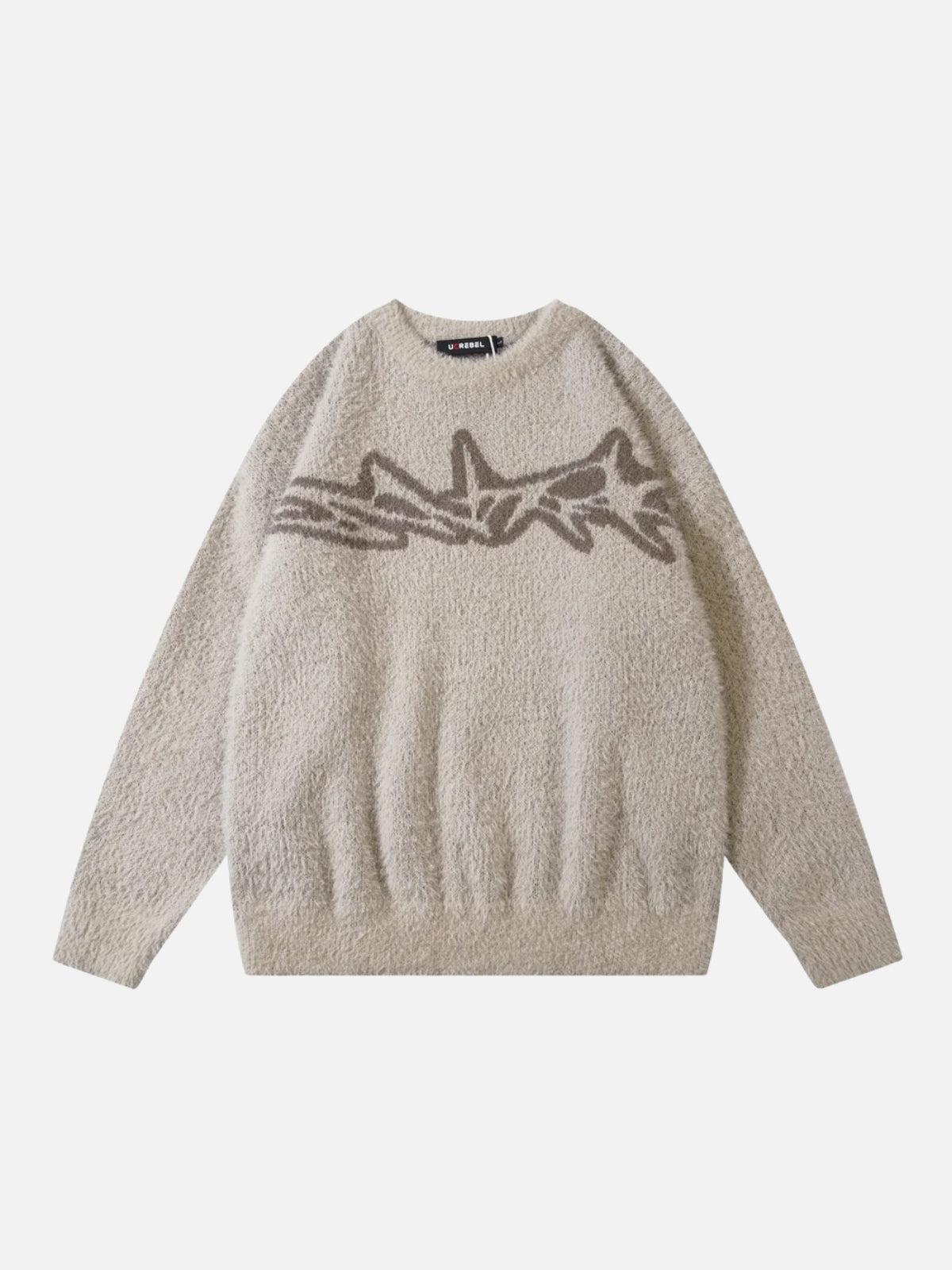 TALISHKO Barbed Jacquard Knitted Sweater