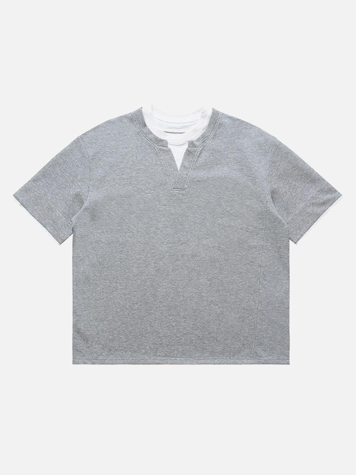 TALISHKO Cleanfit Faux Two-Piece Oversized T-Shirt